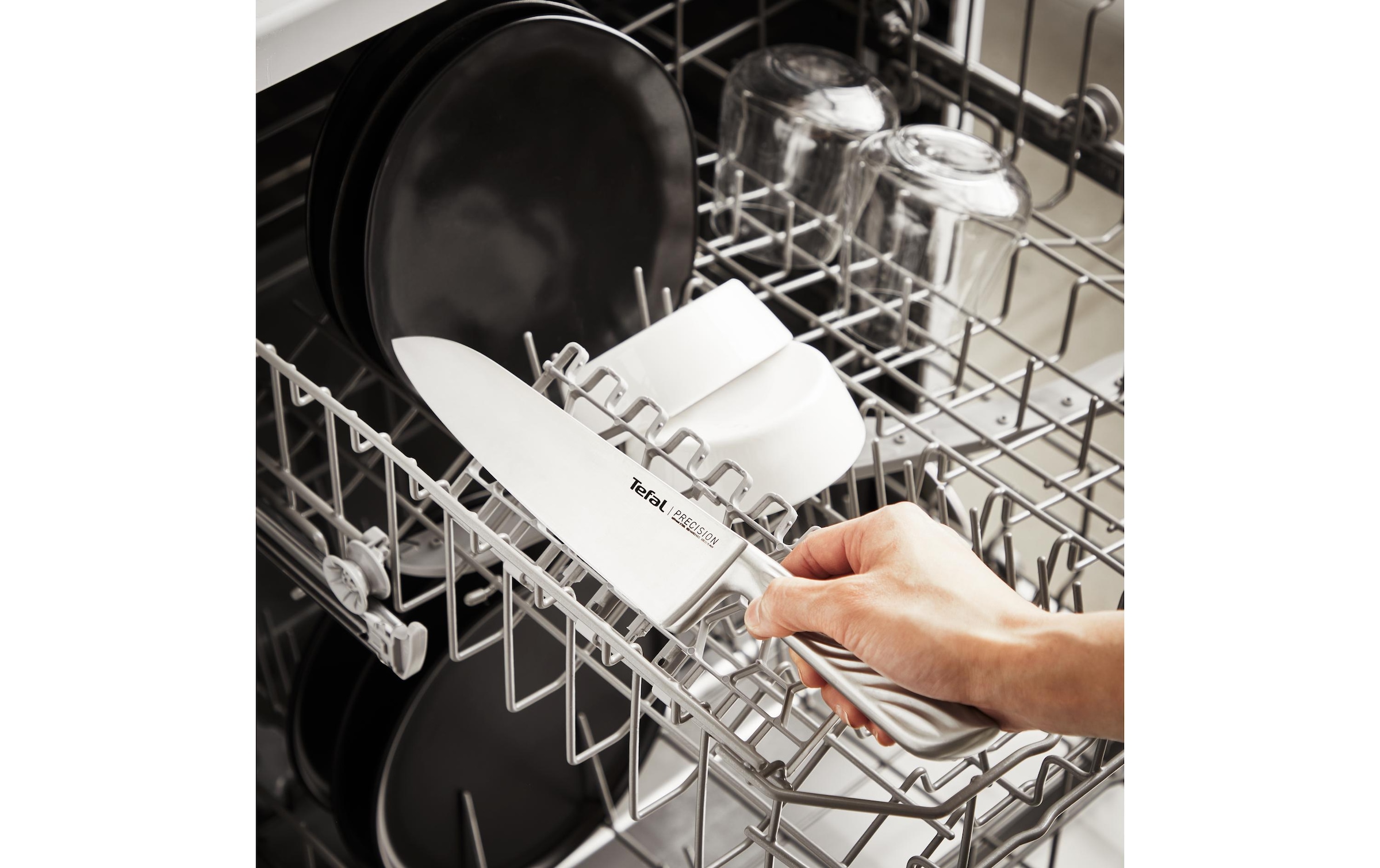 Tefal Sets de couteaux »Precision für perfekte Schnitte bei jeder Zutat« hohe Schnittpräzision, langlebig, ergonomischer Griff, Wellenmuster