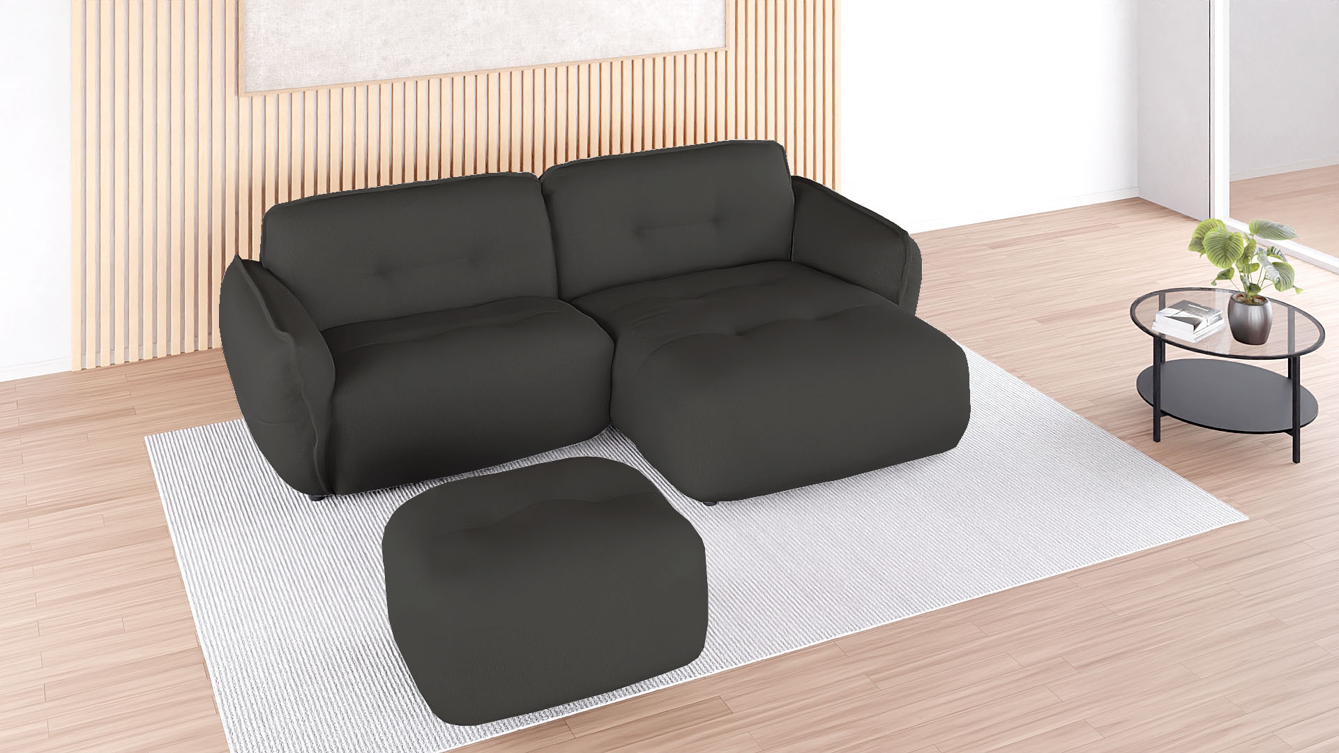 BETYPE Tabouret rembourré »Be Fluffy« confort d'assise doux, couture keder moderne, tissu de revêtement de haute qualité