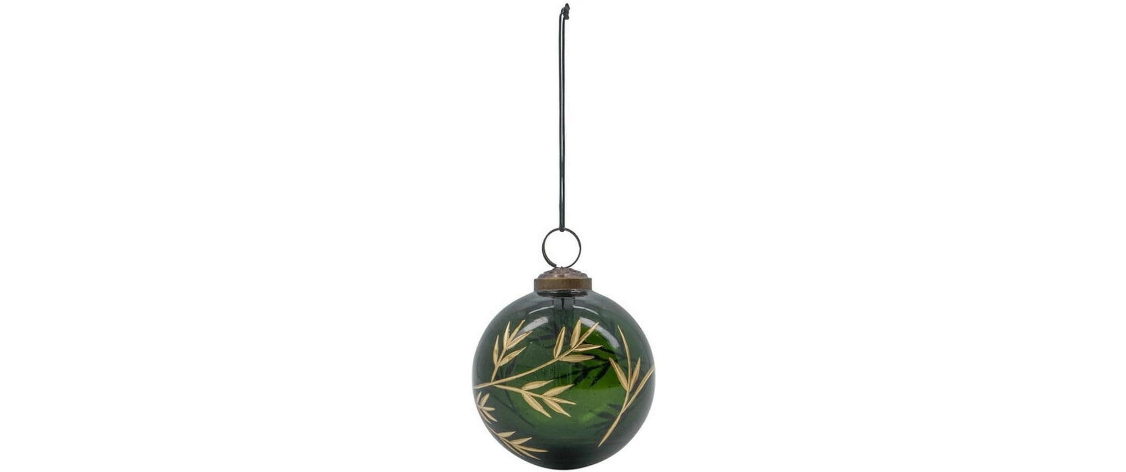 House Doctor Weihnachtsbaumkugel »House Doctor Weihnachtskugel Green Ø 7.5 cm, 4 Stück Grün/Gold«