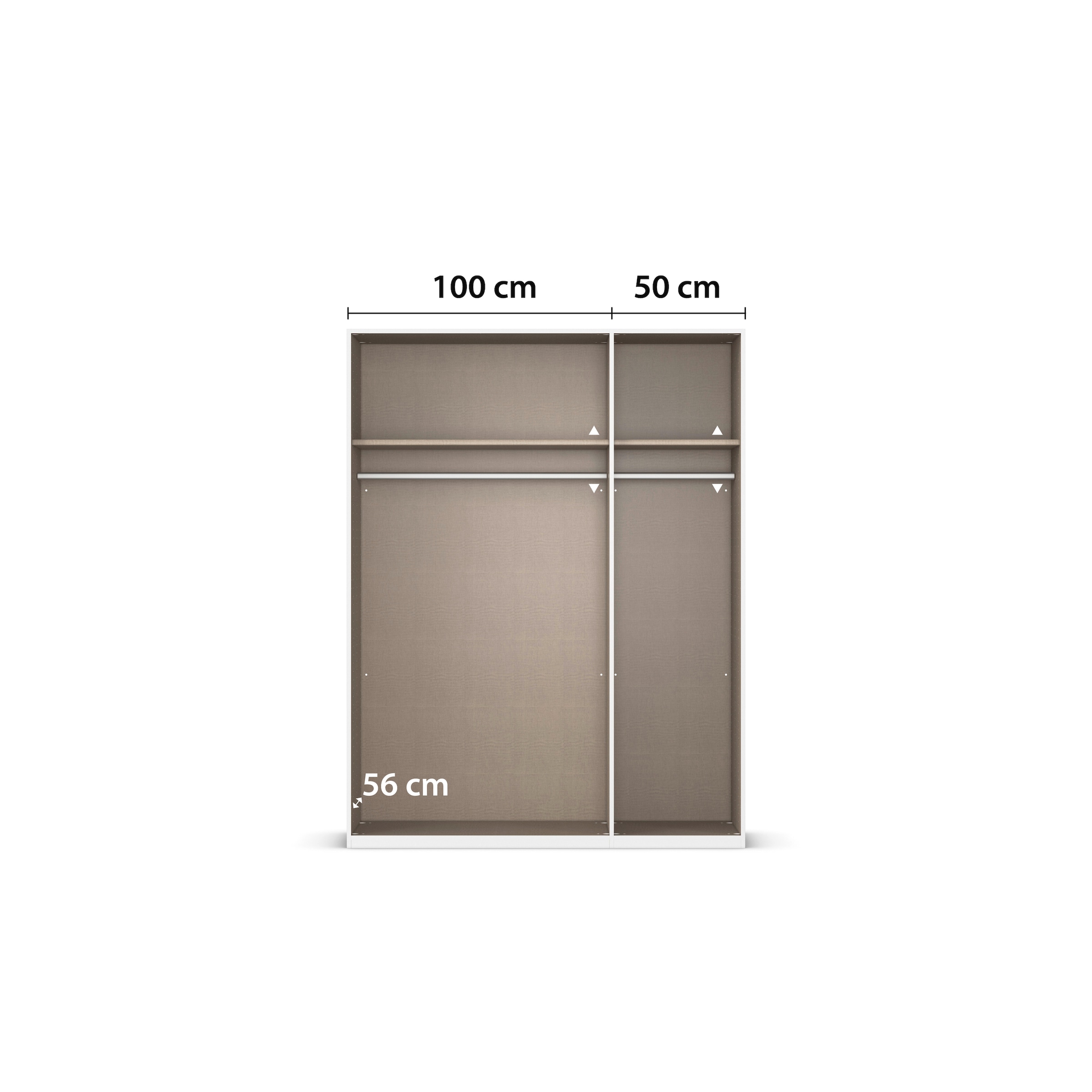 rauch Armoire à portes battantes »Kleiderschrank Schrank Garderobe Schlafzimmerschrank EVELYN« Disponible en 2 hauteurs 197 ou 210 cm, fonction SOFT-CLOSE incluse,  au style élégant, beaucoup de rangement 3 largeurs et 2 hauteurs MADE IN GERMANY