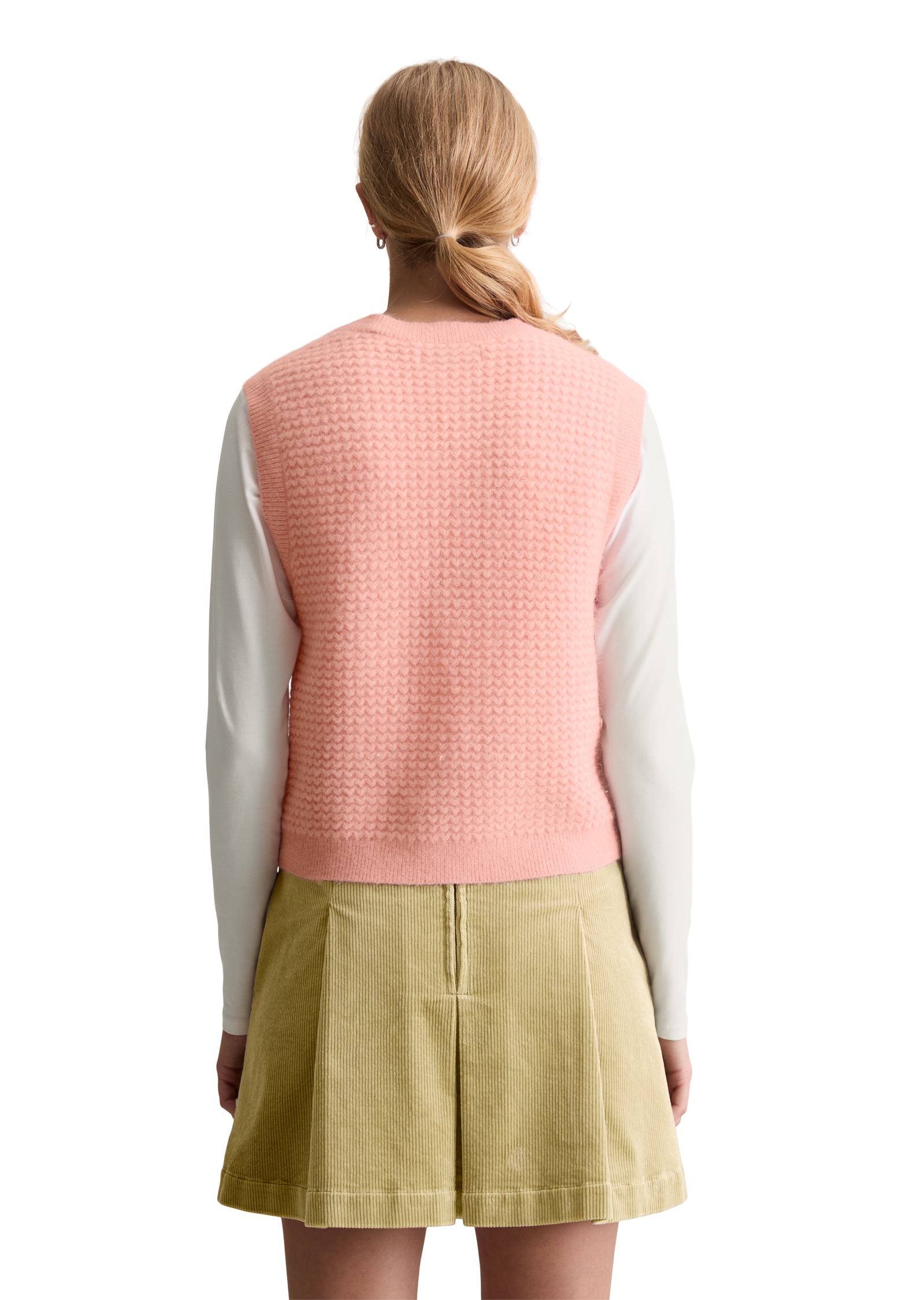 Marc O'Polo DENIM Pull-over mit Knöpfen, regular fit, aus Wolle-Mix, moderne Zickzack-Struktur