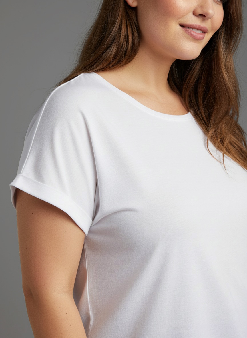 Laura Scott CURVE T-shirt 2 cuis tlg. im 2er Pack mit modischem Ärmelaufschlag - GROSSE GRÖSSEN