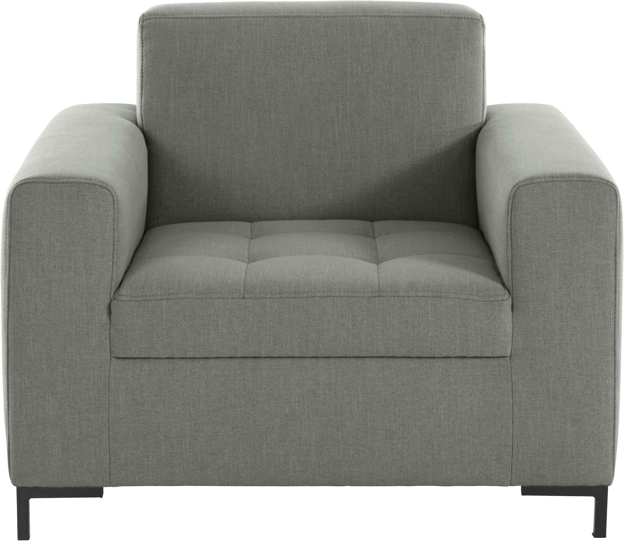 GOODproduct Sessel »Grazzo Loungesessel, moderne Sitzheftung, bequemer Einzelsessel« hochwertige Stoffe aus recyceltem Material, Steppung im Sitzbereich