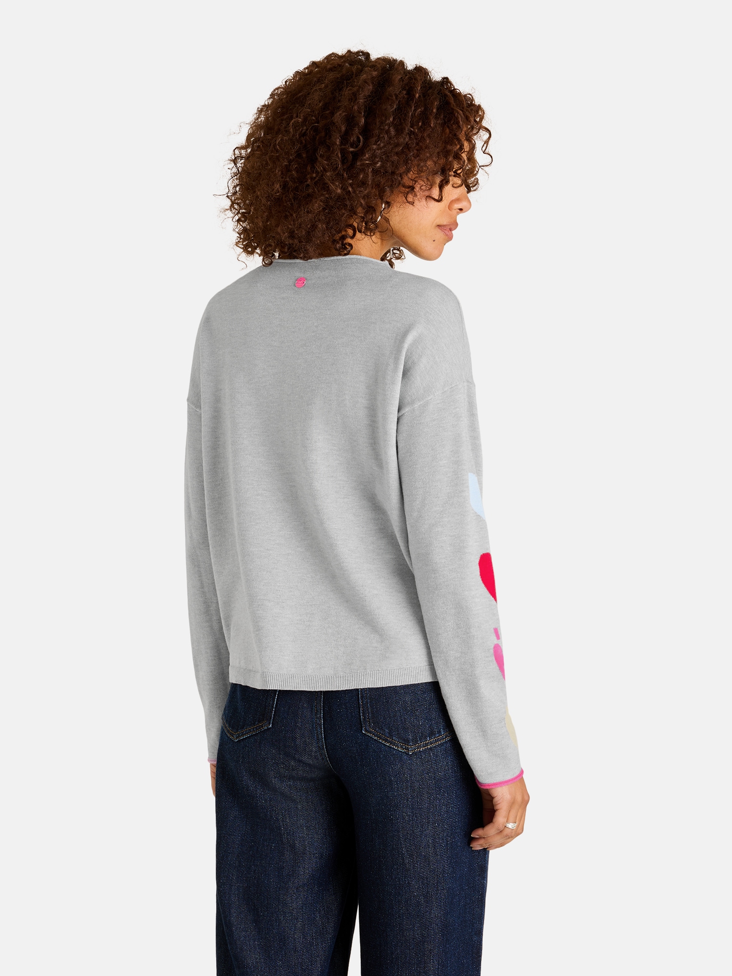 Lieblingsstück Pull à col rond »LariL« avec bord roulé, mélange de matériaux avec viscose