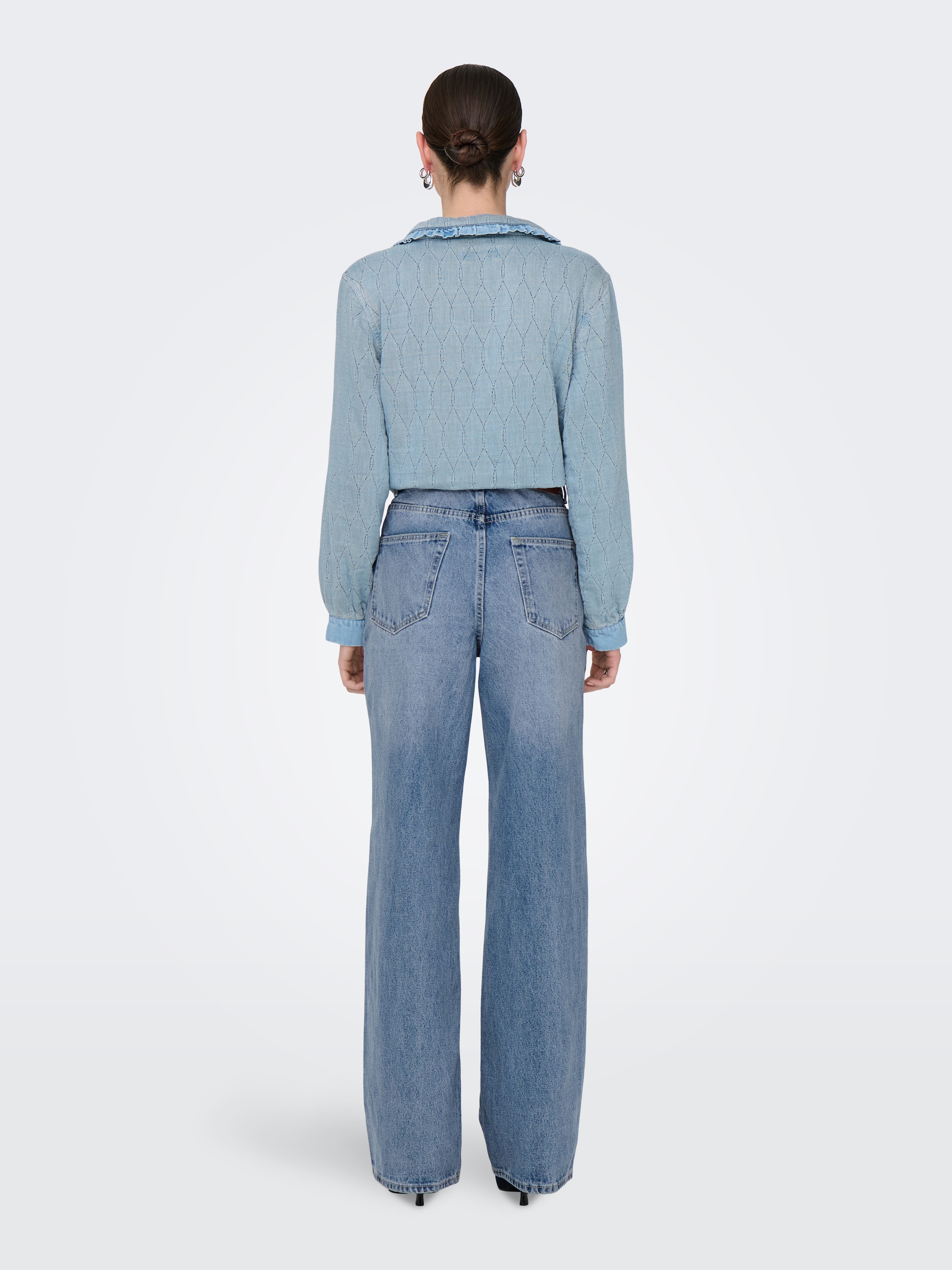 ONLY High-waist-Jeans »ONLHOPE HW WIDE DNM REA345 NOOS« Baumwolle