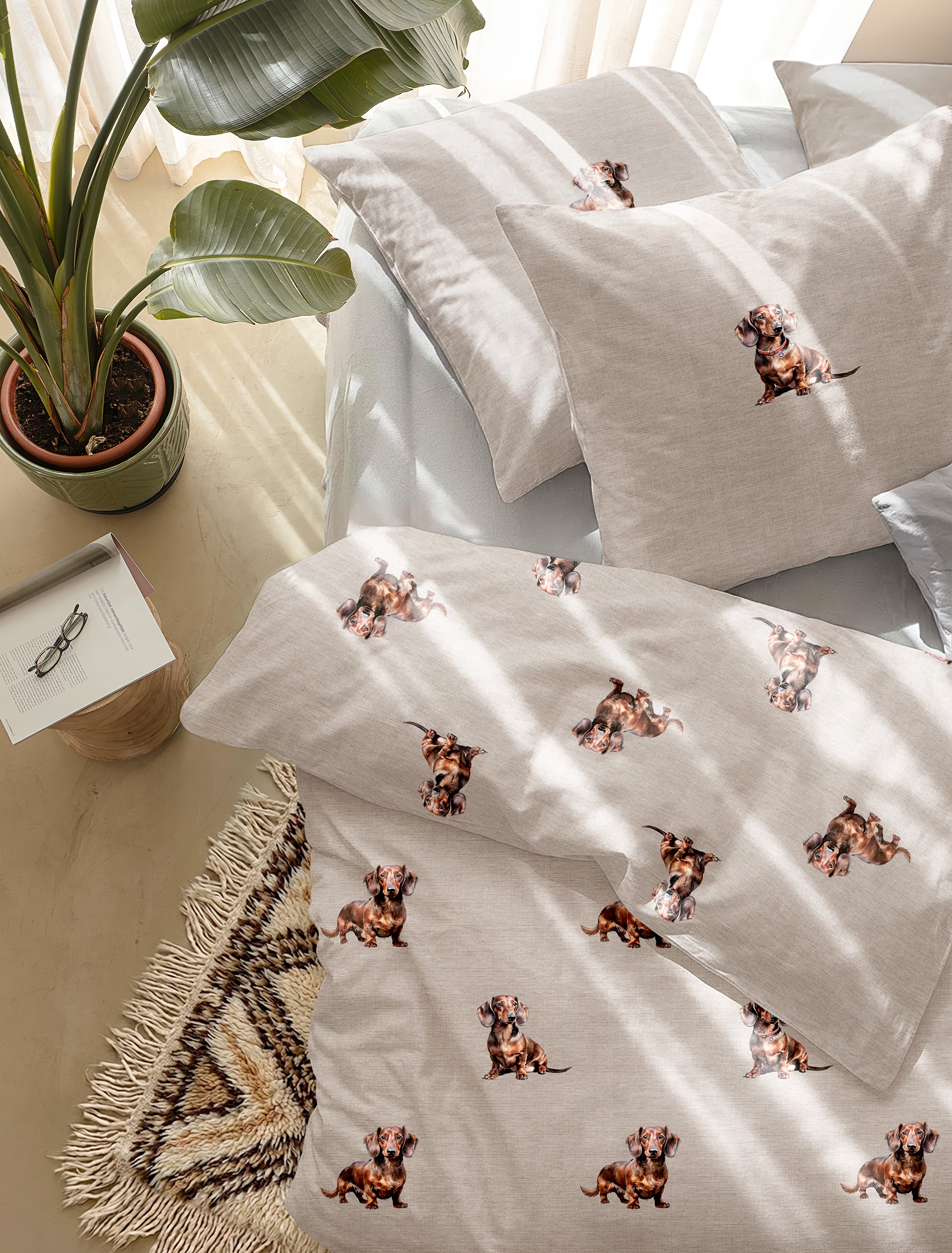 Irisette Linge de lit »Zobel 8921« 2 Coton pelucheux, en 2 pièces, doux comme du velours