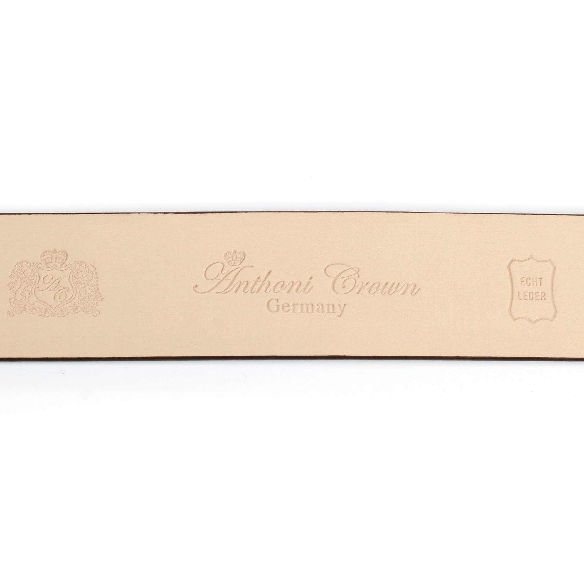 Anthoni Crown Ledergürtel mit filigraner goldfarbener Dornschliesse