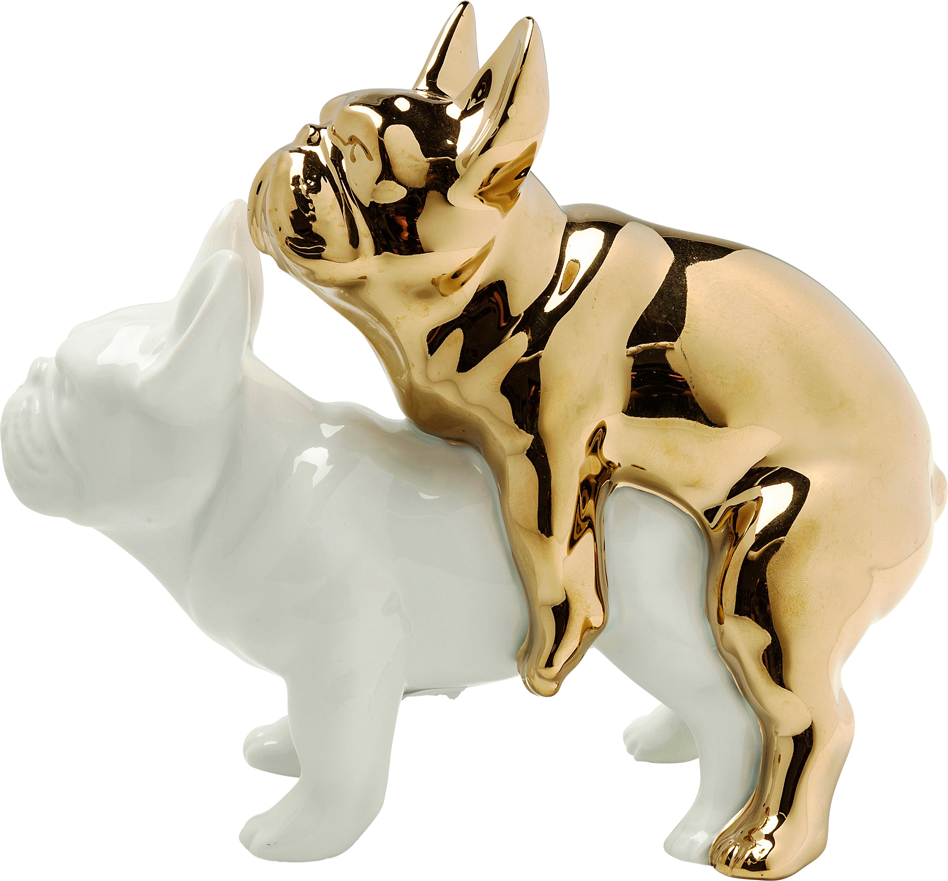 Kare Design Figurine de décoration »Deko Figur Love Dogs Gold«