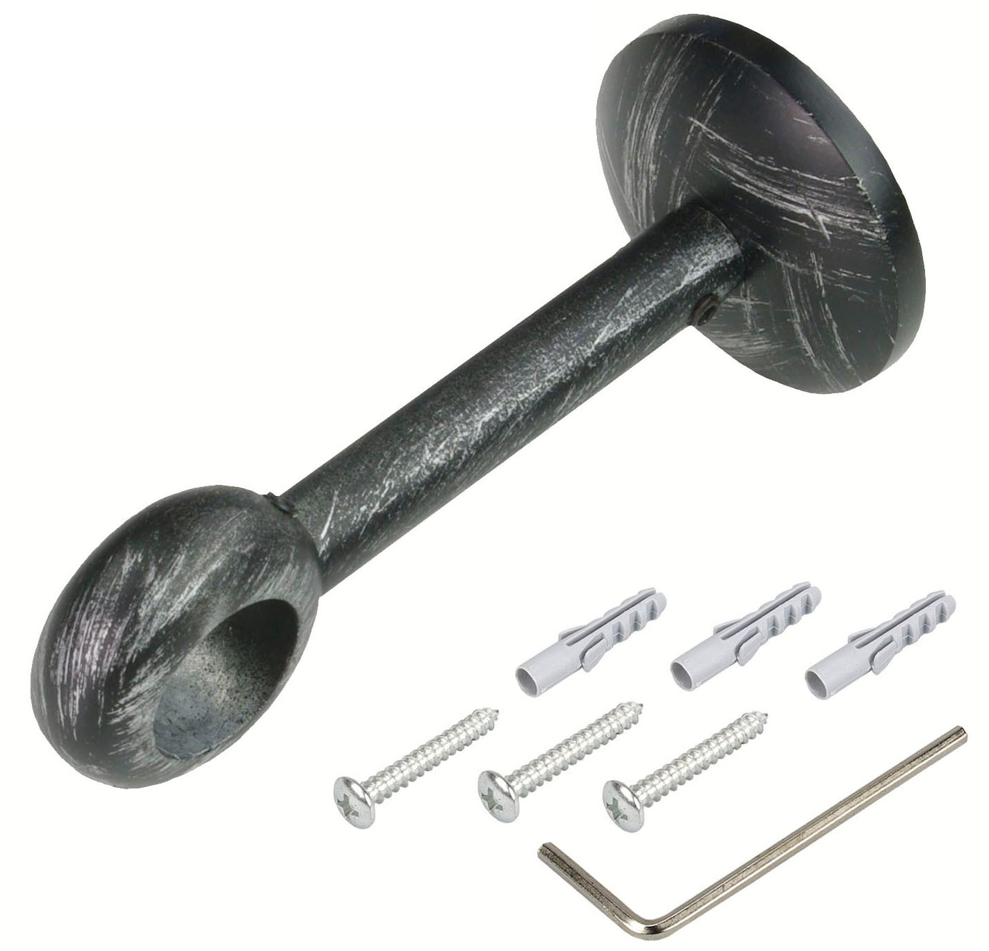 Liedeco Support de tringle à rideaux »Träger, Wandhalter 1-läufig "Esperanca" für 16 mm Stangen« Träger, Wandhalter