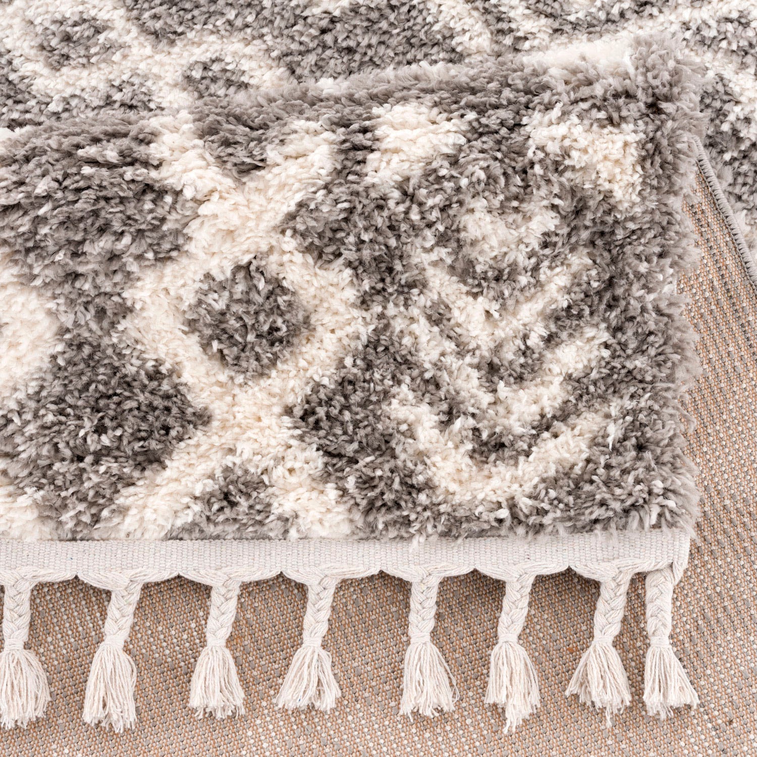 Carpet City Hochflor-Teppich »Pulpy 514« rechteckig 30 mm Höhe besonders weich, mit Fransen, Ethno Look