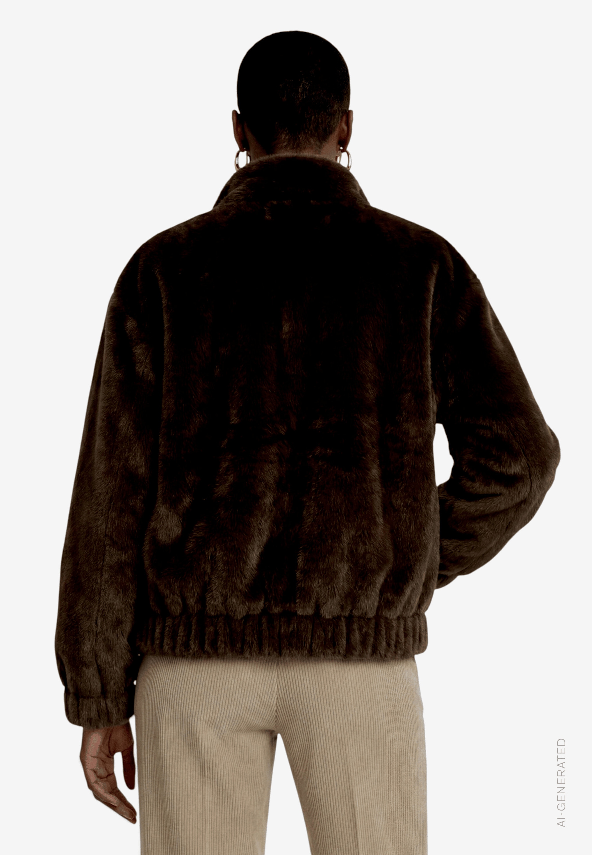 Zero Veste en peluche sans capuche avec rabats de poche
