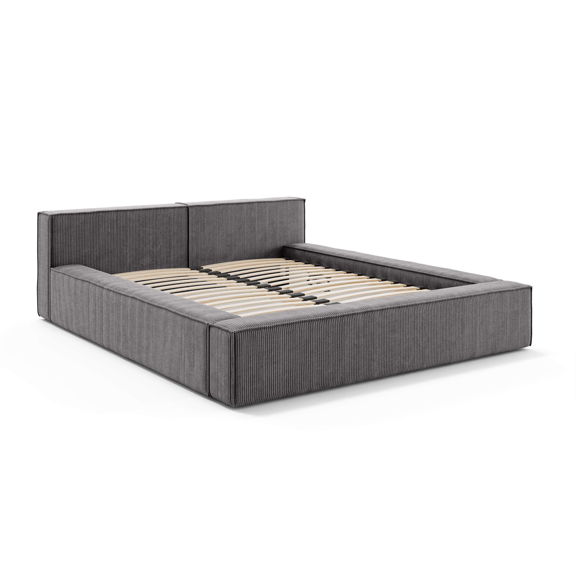 Home affaire Lit rembourré »LAUREDA Bettgestell mit Lattenrost, in 4 Breiten- 140, 160, 180, 200cm« avec tête de lit et coffre de lit, sans matelas