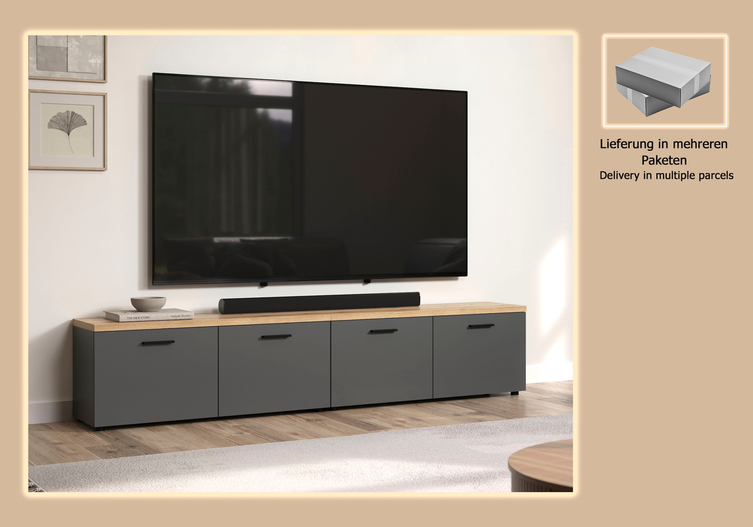 Home affaire TV-Wand »Bajo« 2 Stk. tlg.