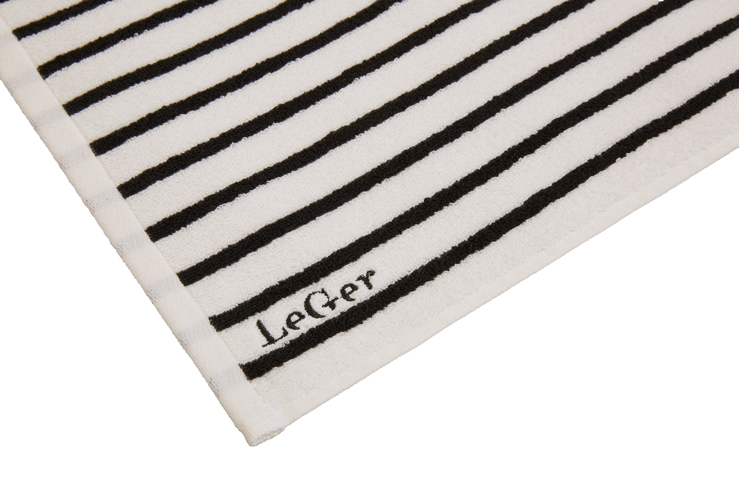 LeGer Home by Lena Gercke Set de serviettes »Tamsin, Duschtücher, Handtücher, Gästetücher, Premium 500 gr/m²« Ensemble 6 cuis Frottee avec broderie logo, 100% coton, rayé, doux, garantie 5 ans