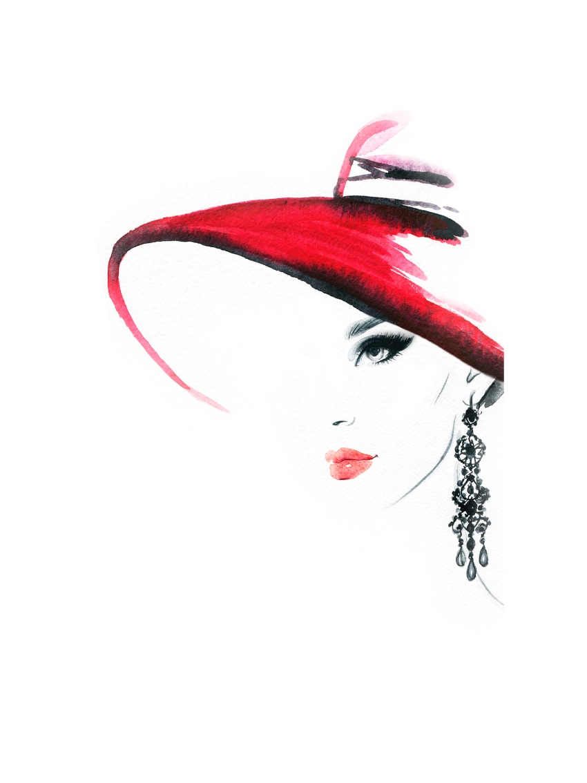 GOODproduct Poster »Frau mit Hut und Ohrring« Bilder von Frauen | Fashion | Frau | Magazincover | Mode | Modebilder 1 Stk. tlg. HD Premium Druck