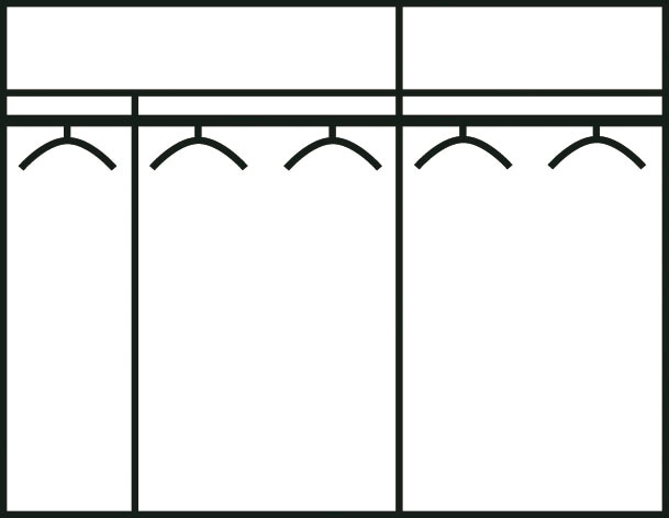 FORTE Schwebetürenschrank »Jacky, mit Spiegelpaneele, Metallgriffe« B/H/T ca: 270/210x61, 