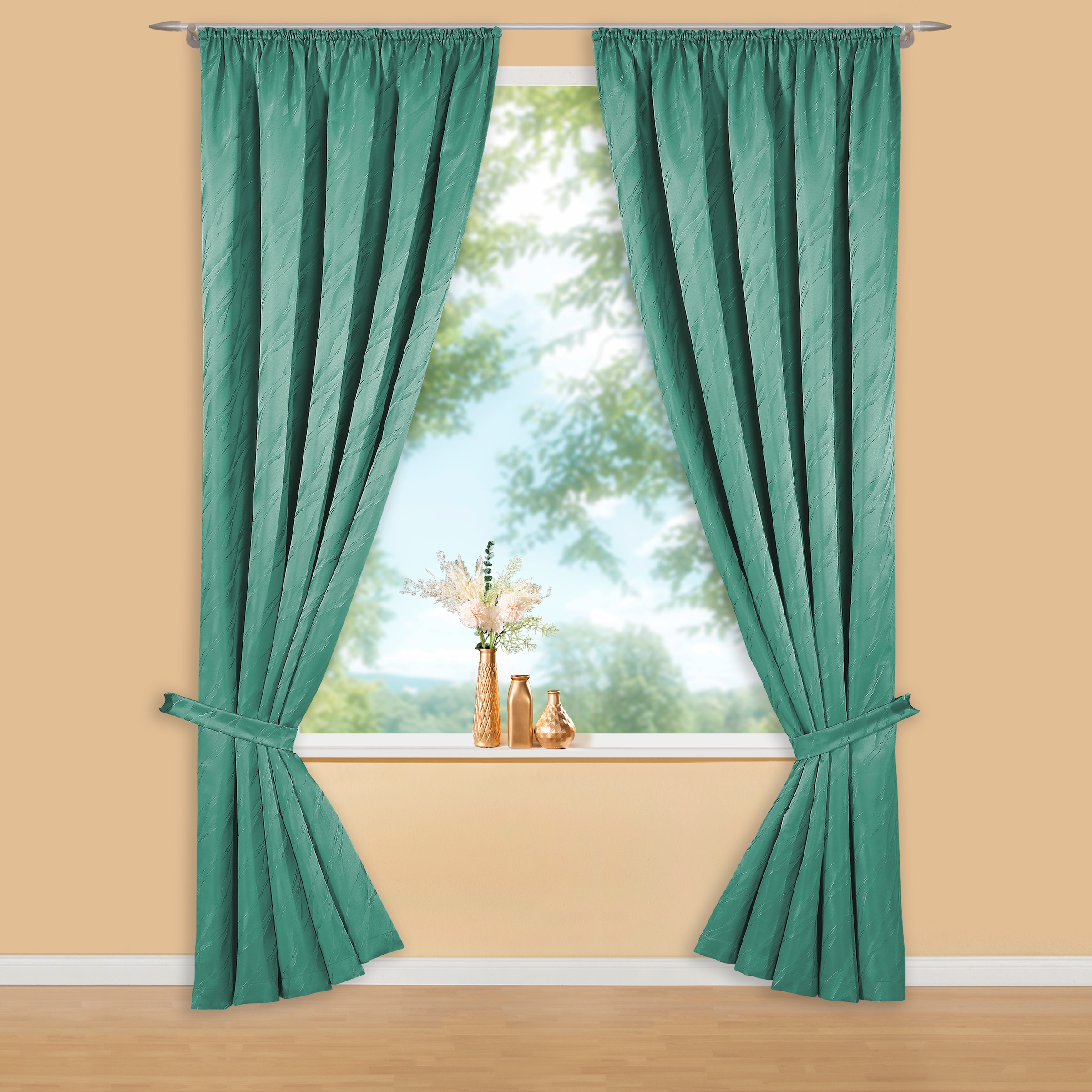 Weckbrodt Rideau »Linz« Bande volante 1 cuis tlg. Jacquard, blickdicht, edler Glanz, mit Raffhalter, Gardine, Store