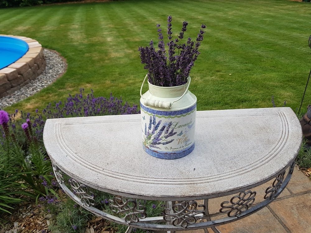 Ambiente Haus Vase décoratif »Lavendel - Milchkanne«