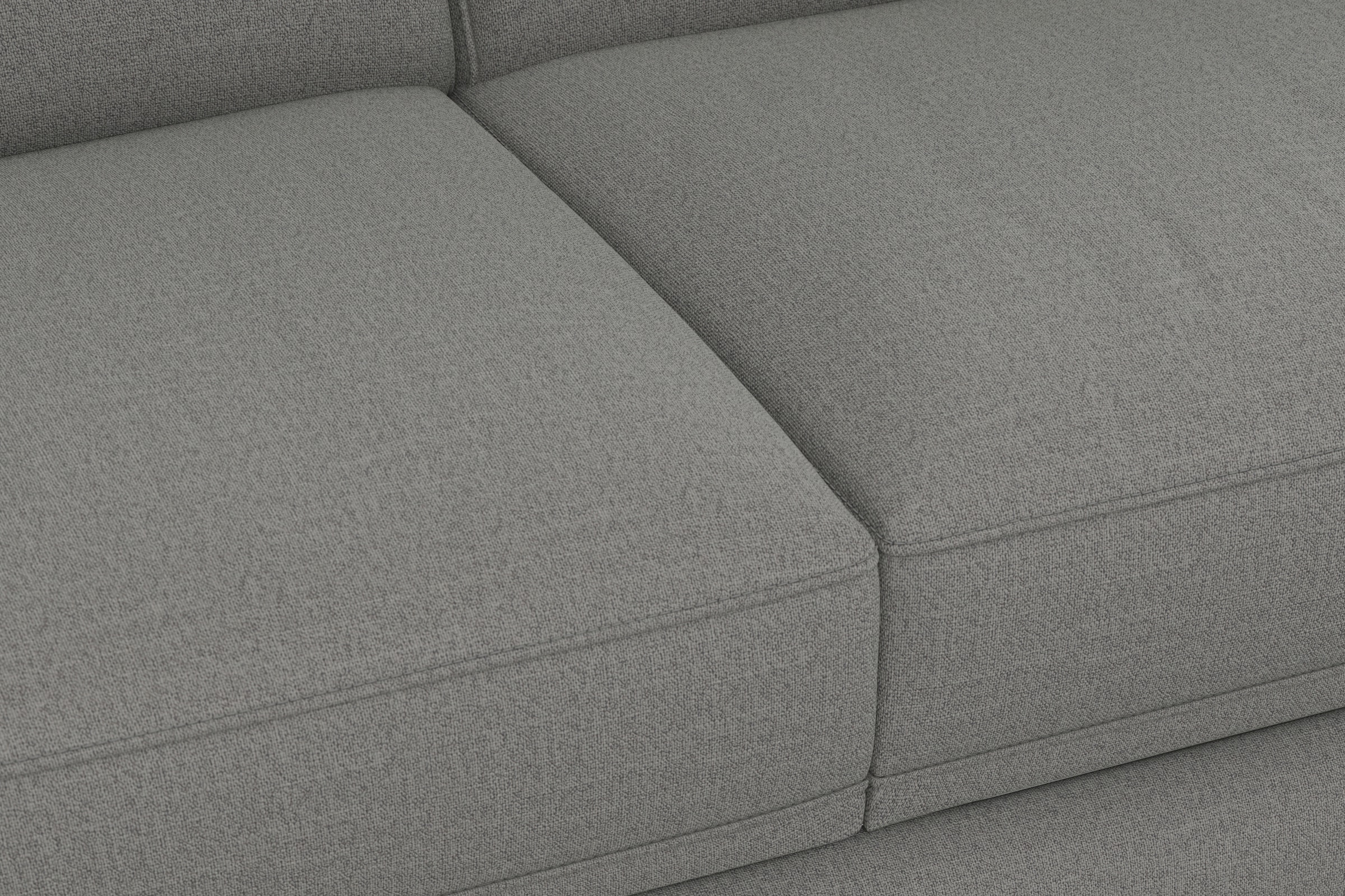 sit&more Ecksofa »Dundee L-Form« mit Federkern und Edelstahlfüssen, wahlweise mit Kopfteilverstellung