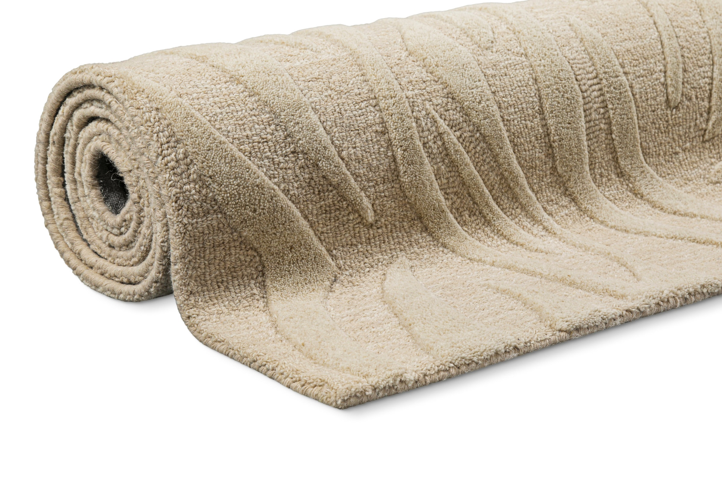 Wecon home Tapis »Lior« Rectangulaire 10 mm Höhe Wollteppich, abstrakt, hochwertig, handgetuftet, robust, modern