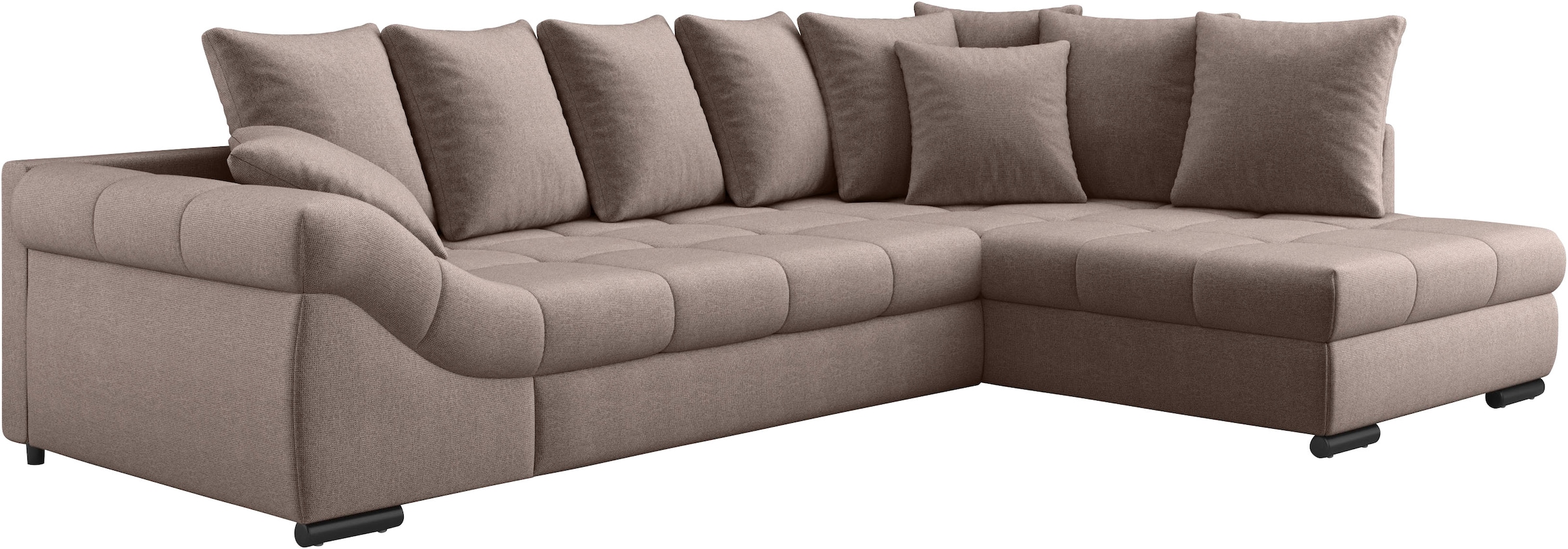 Mr. Couch Canapé d'angle »Pietro, L-Form, mit Bett, wahlweise mit Kaltschaum« mit Kaltschaum und Bett