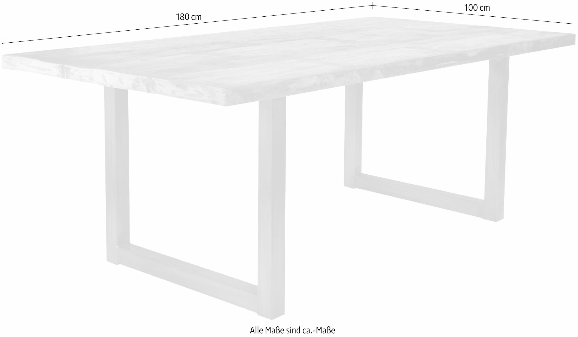 SIT Esstisch »Tops« aus recyceltem Altholz und Metall, Shabby Chic, Vintage