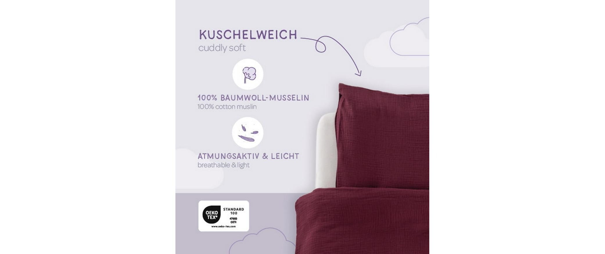 Träumeland Kinderbettwäsche »Musselin 100 x 135 cm + 40 x 60 cm«