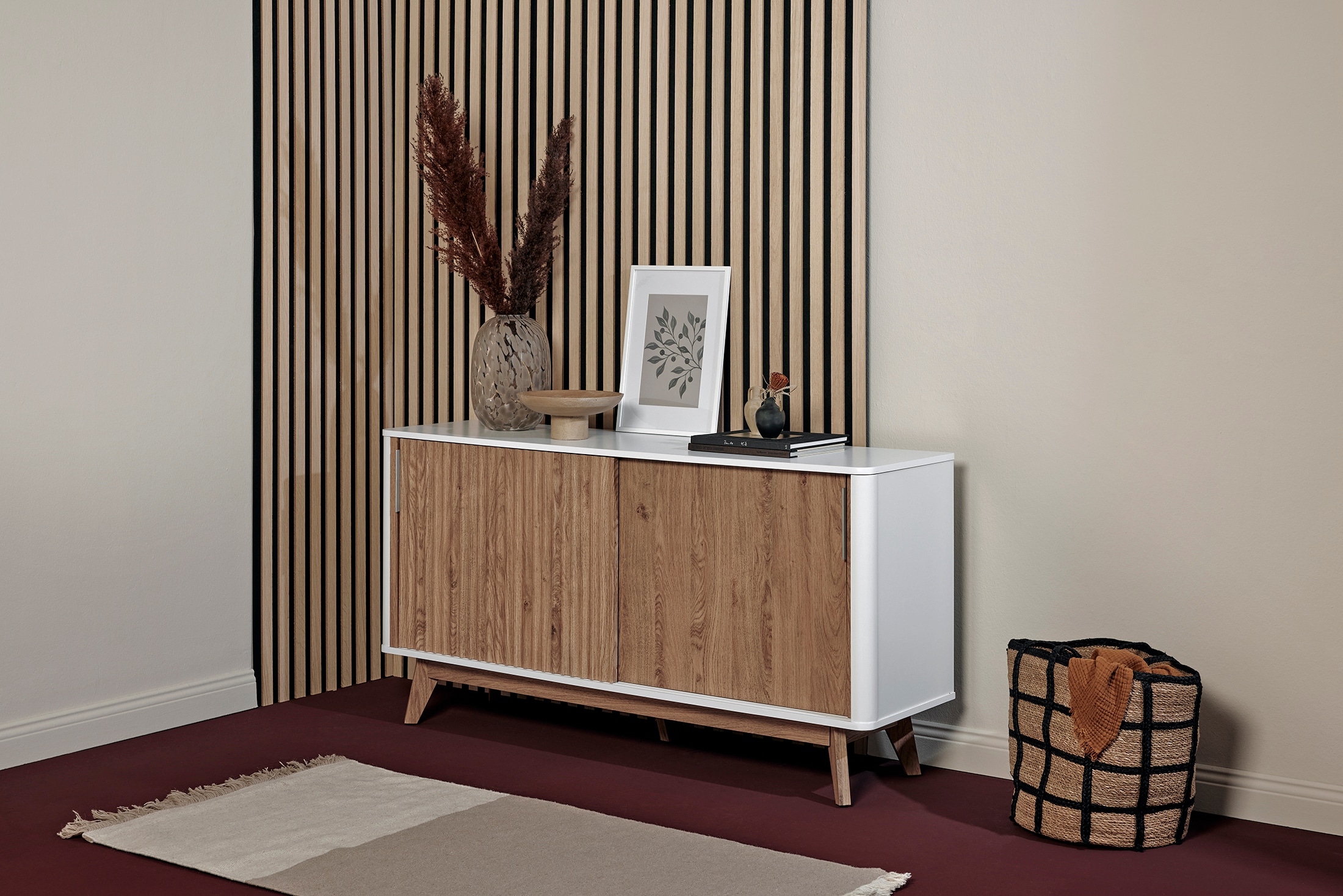 Jahnke Buffet »WAVE SBS 145« 1 cuis tlg. style rétro, avec 2 portes coulissantes, env. 148 cm