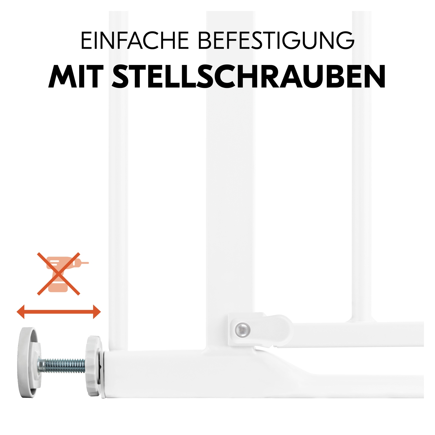 Hauck Türschutzgitter »Clear Step Autoclose 2 Set inklusive Verlängerung 21 cm, White« auch als Treppenschutzgitter verwendbar; 96-101 cm; flacher Durchgang