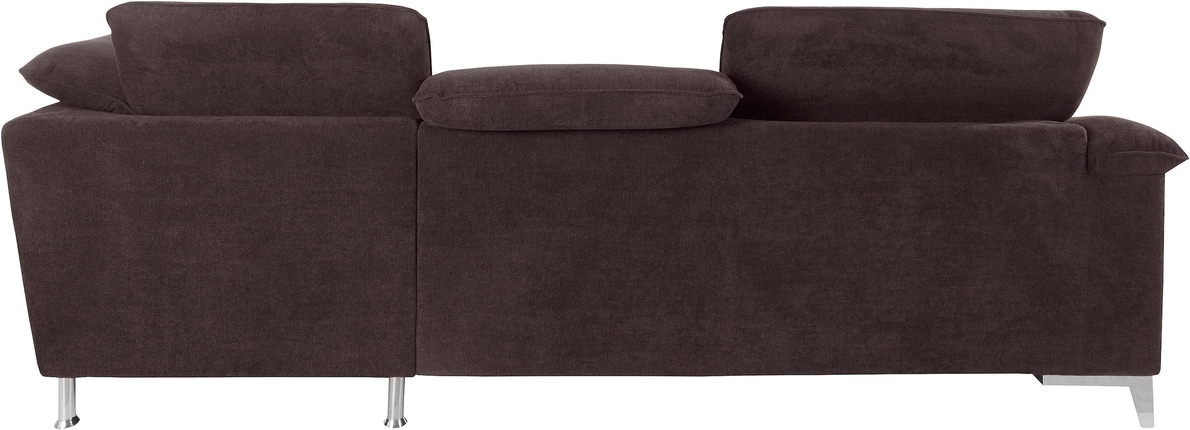 COTTA Ensemble rembourré »Teresa L-Form« Set,  Set bestehend aus: Ecksofa mit Kopfteilverstellung & Hocker