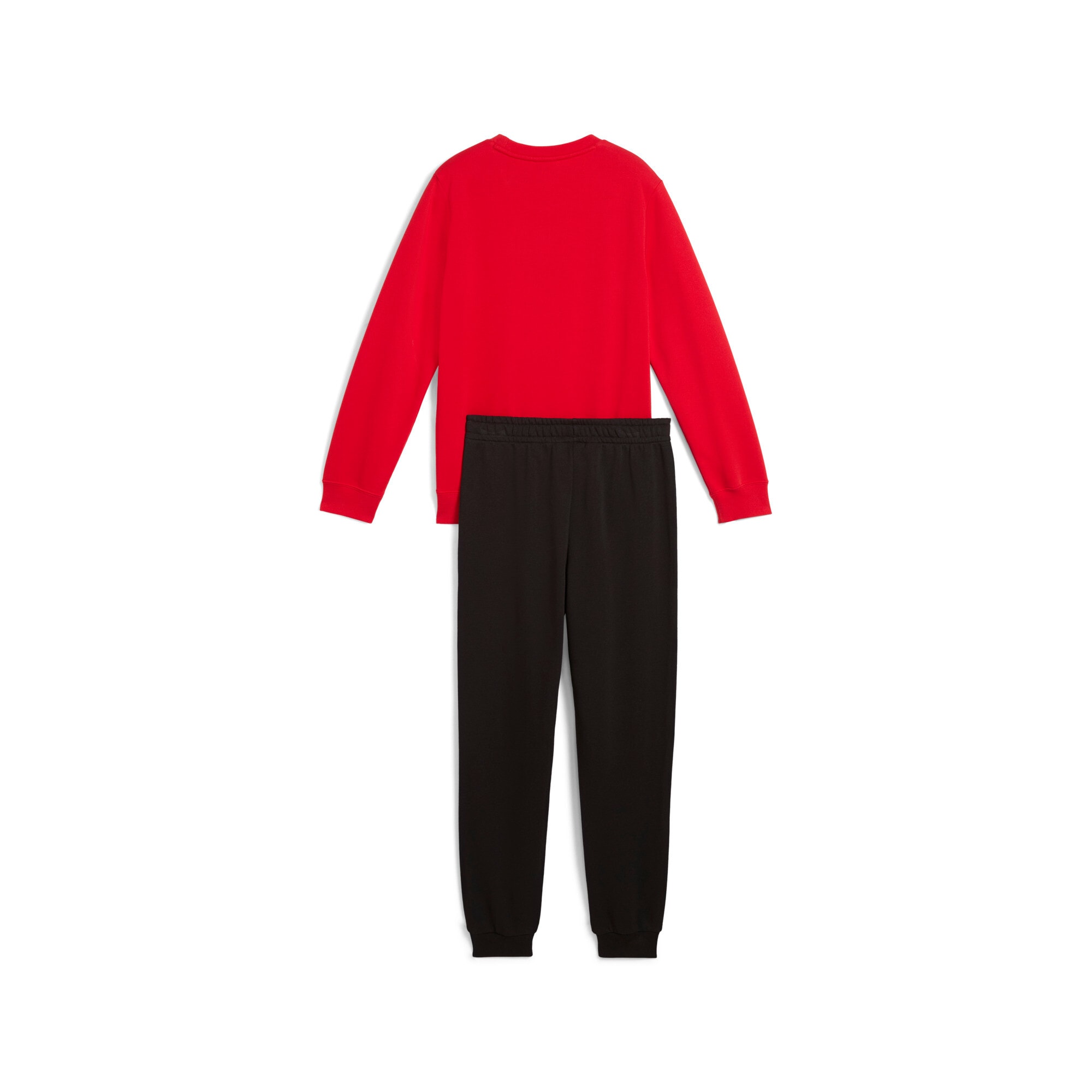 PUMA Combinaison d'entraînement »ESS NO.1 LOGO CREW SWEAT SUIT TR B« 2 cuis pour adolescents, col rond, avec bords côtelés