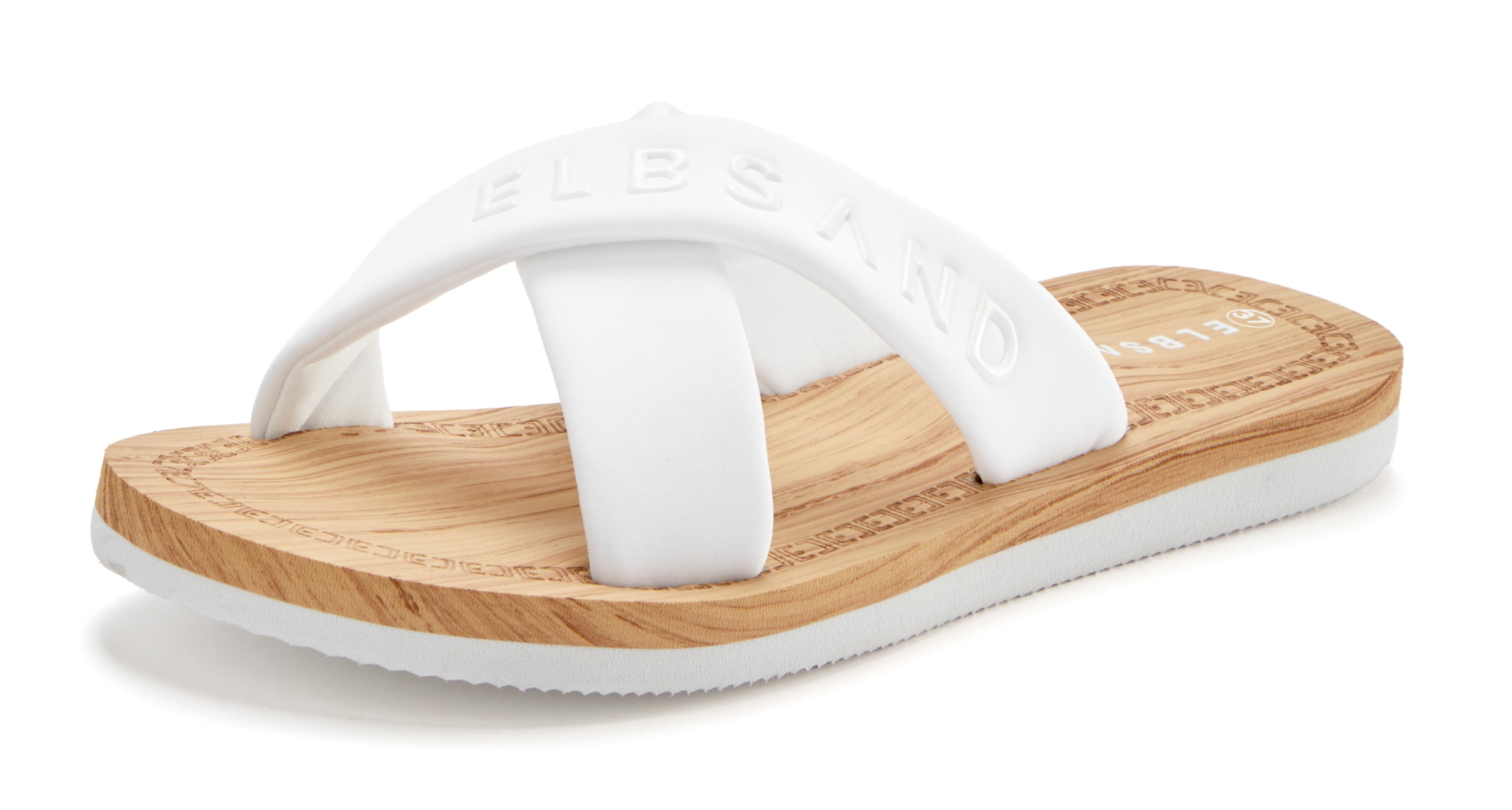 Elbsand Mules de bain »Badelatsche,Badeschuhe, Badeschlappe, Sandale, Sommerschuh, Pantolette«  Zehentrenner mit wasserabweisender und ultraleichter Sohle VEGAN