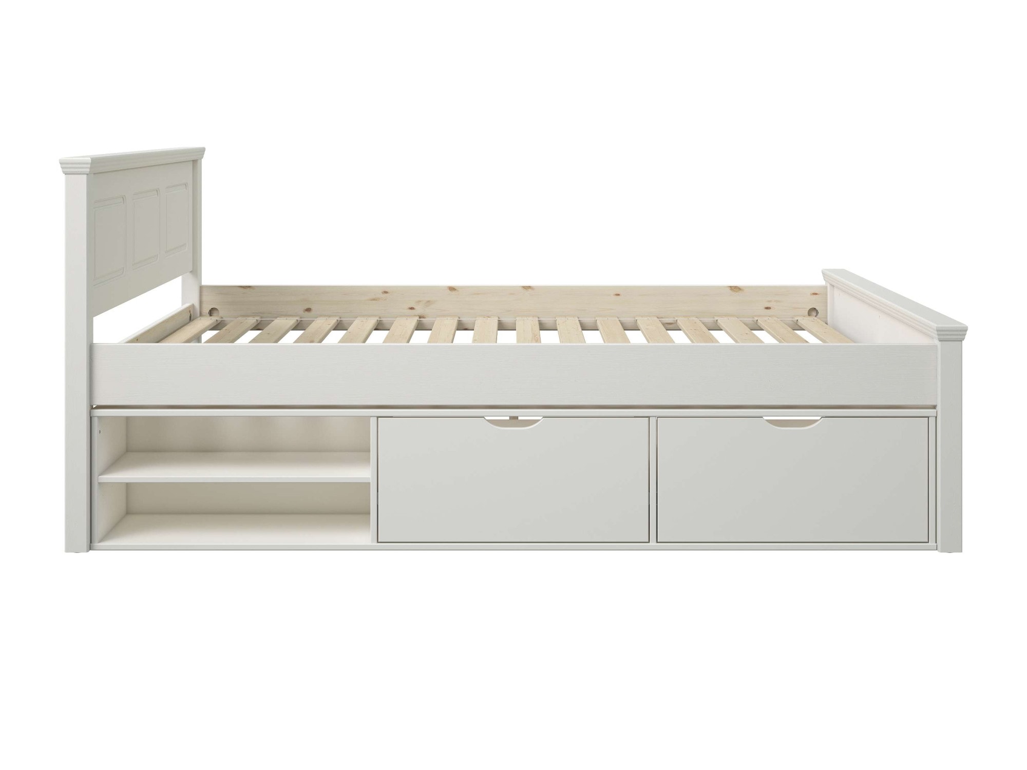 GOODproduct Stauraumbett »Svea, Bett, teilmassiv, funktional« B/T/H: 150/211/93 cm,  inklusive Lattenrost, Bettschubkasten, FSC® zertifiziert