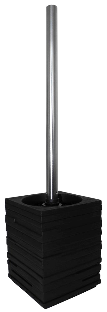 Sanilo Set d'accessoires de salle de bain »Calero Black« bestehend aus Seifenspender und WC-Bürste, geriffelt