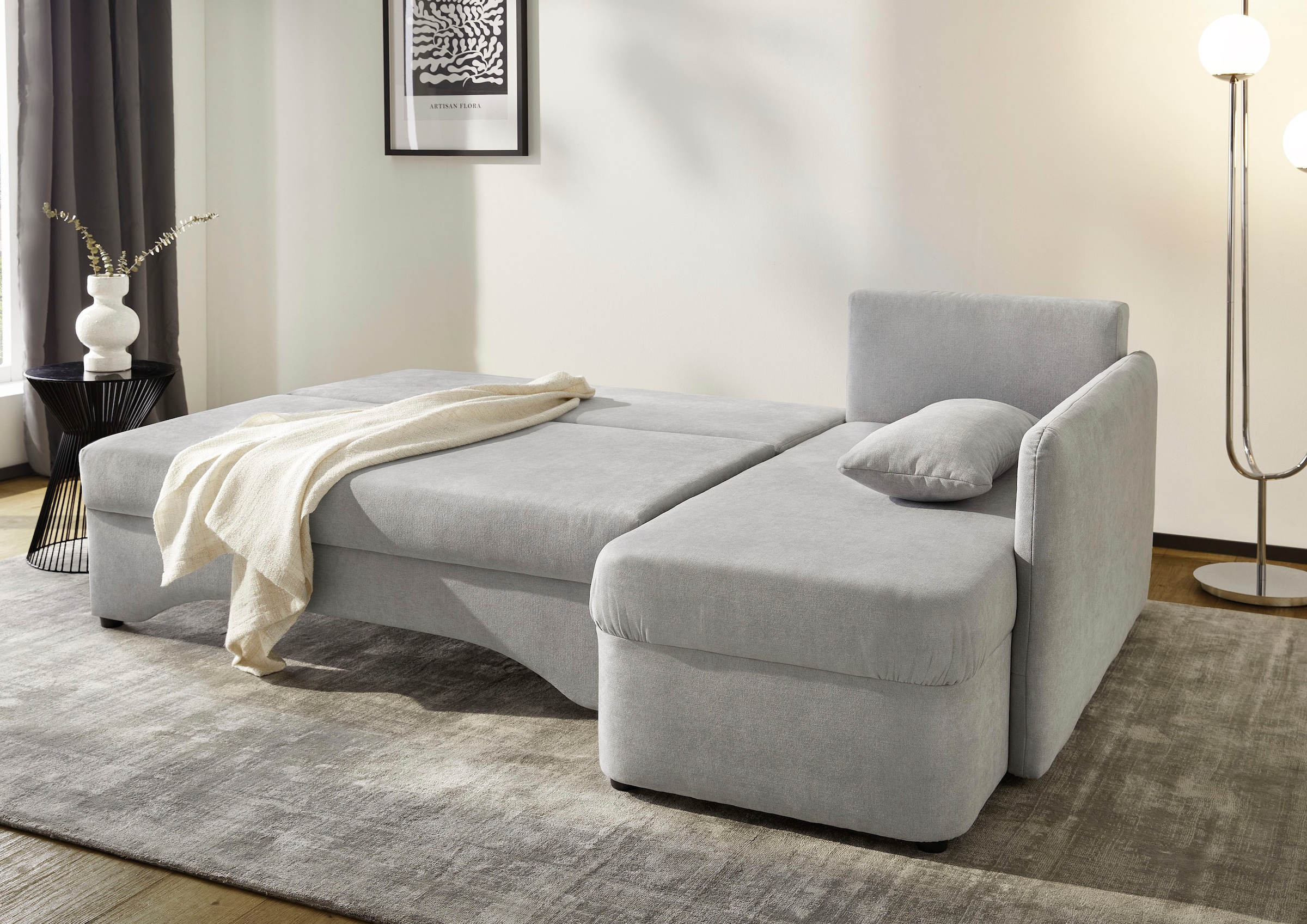 Jockenhöfer Gruppe Ecksofa »Nivaris L-Form, B: 197 cm« mit Schlaffunktion & Bettkasten, Unser Dauertiefpreis