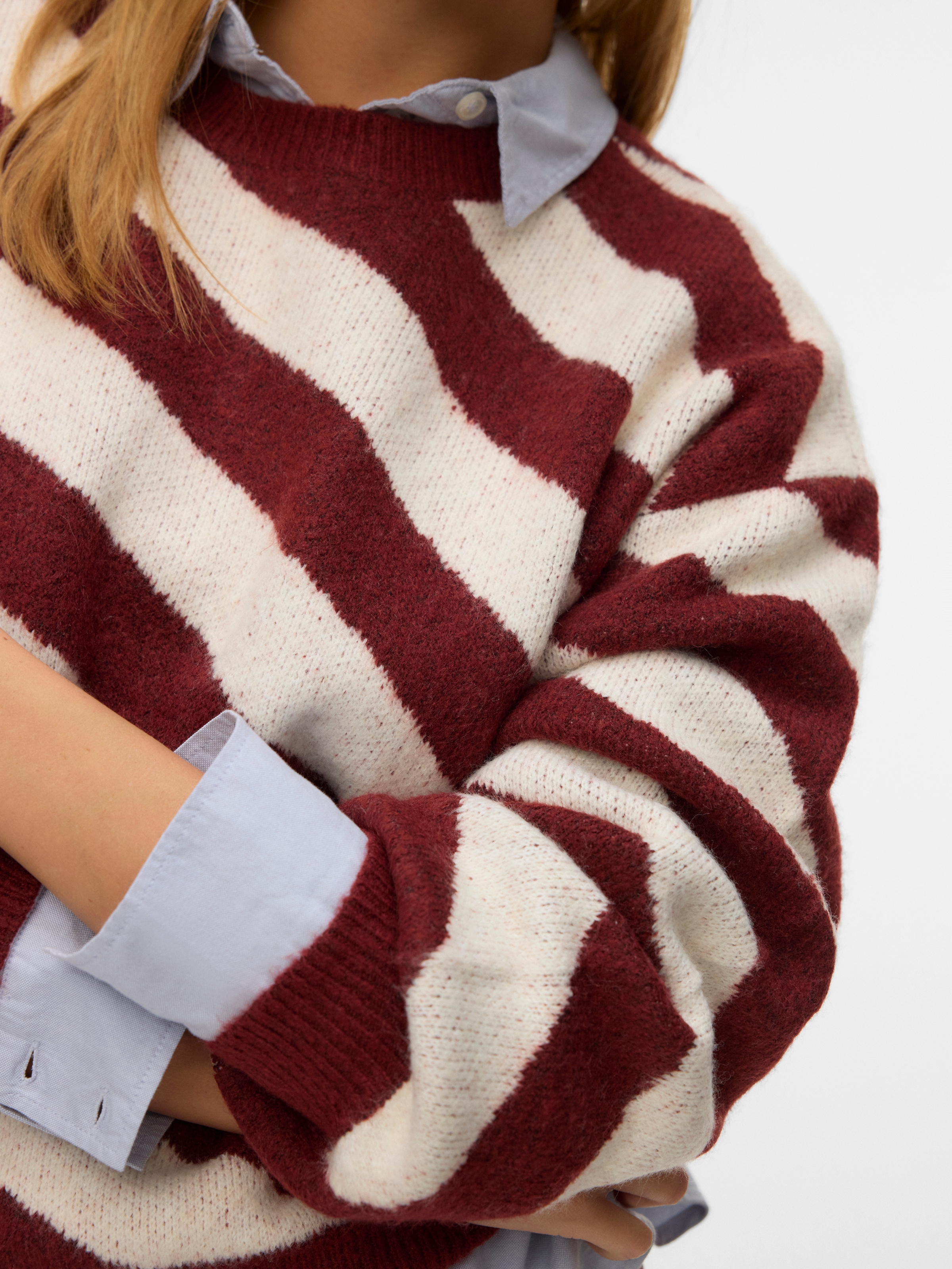 Vero Moda Pull à col rond »VMLARA LS O-NECK PULLOVER GA BOO REP«