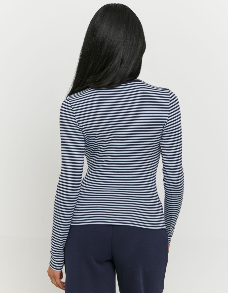Tally Weijl Langarmshirt »STSCOBELGI« Baumwollmischung, Basic Longsleeve mit Rundhals-Ausschnitt