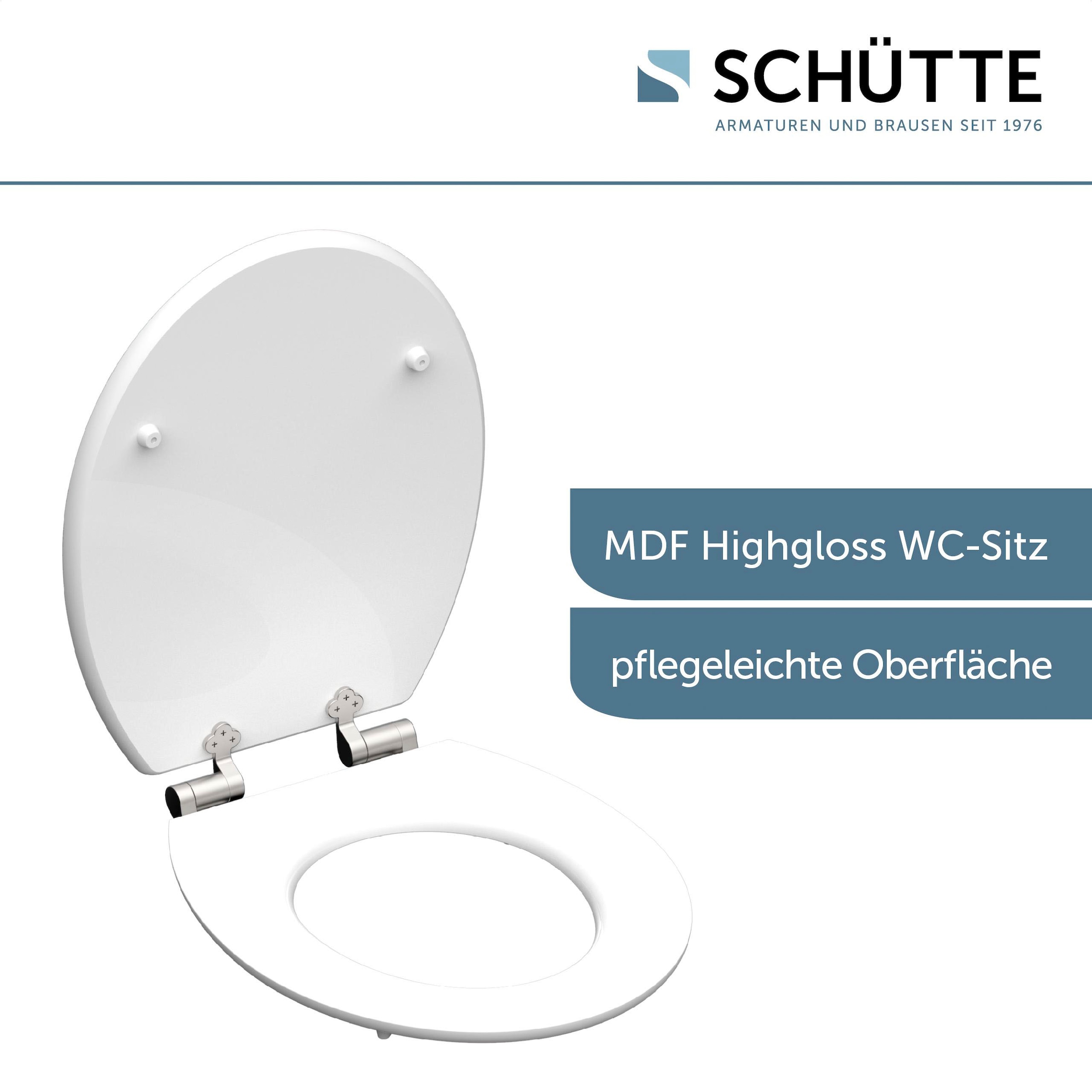 Schütte WC-Sitz »Flowers&Wood« High Gloss mit MDF Holzkern, mit Absenkautomatik