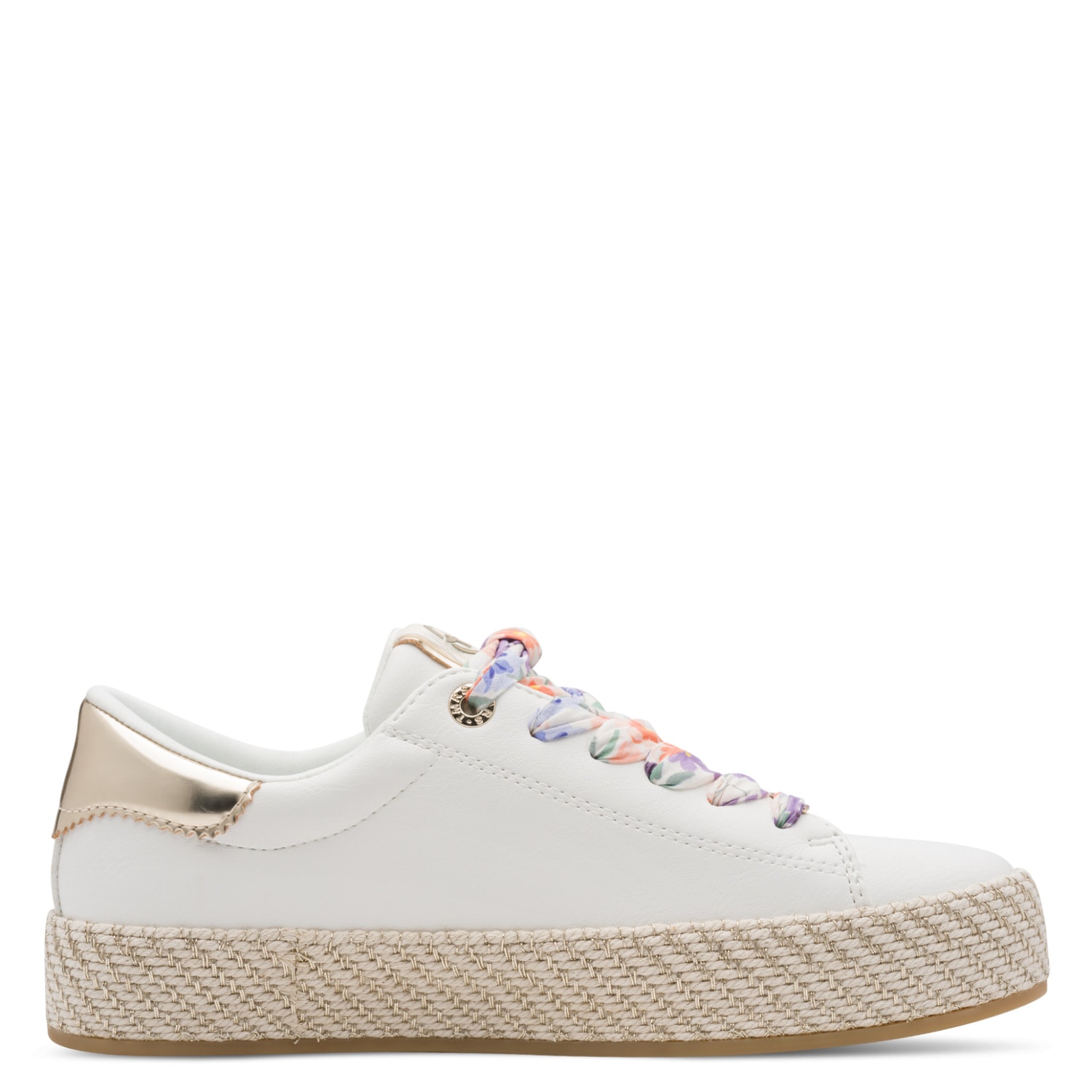 Tamaris Baskets à plateforme  chaussure décontractée, chaussure basse, chaussure à lacets avec cordelette textile sur la semelle compensée