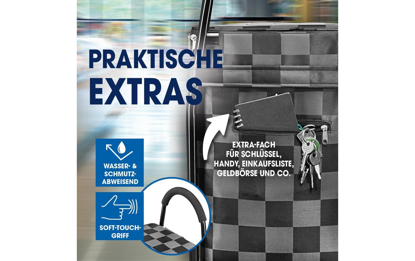 EASYmaxx Chariot à provisions »52 l« Faltbarer Einkaufstrolley mit Kühltasche