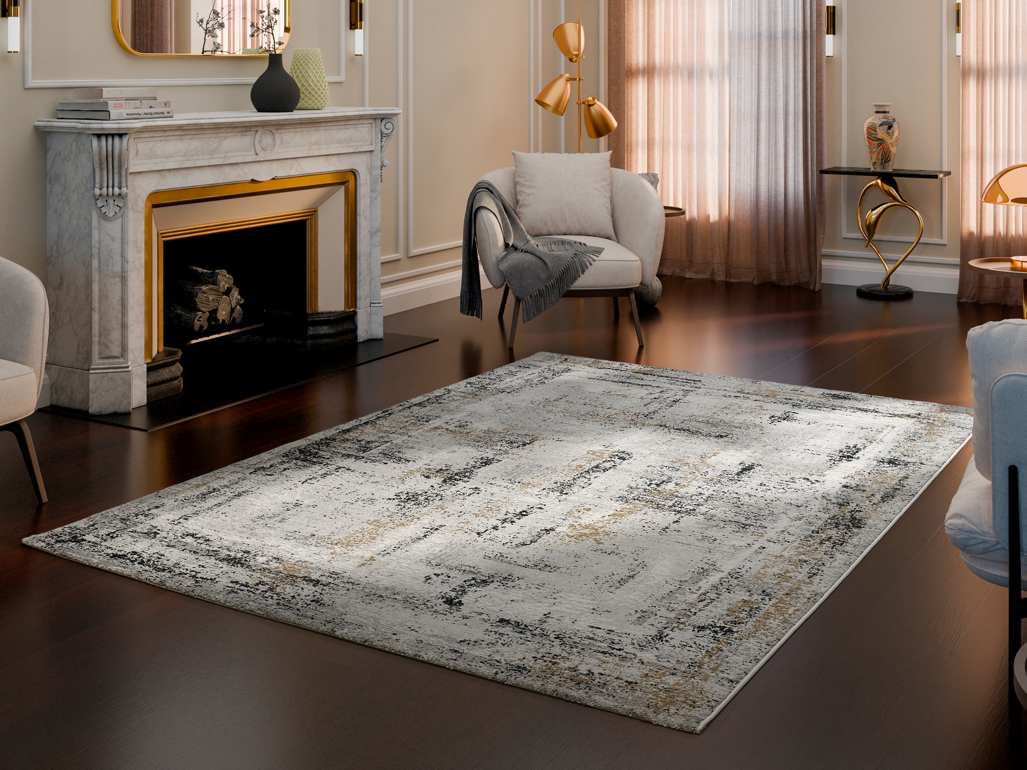 OCI DIE TEPPICHMARKE Tapis »MANCHESTER DELMONT« Rectangulaire 10 mm Höhe Tapis design à poils ras de haute qualité