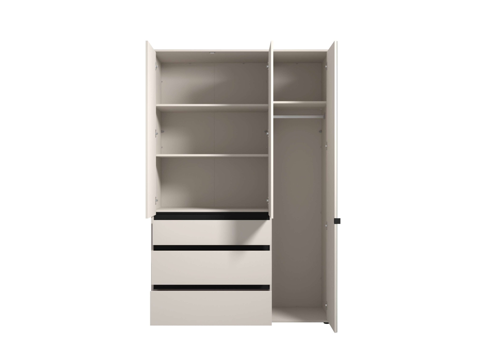 INOSIGN Kleiderschrank »Corbett, grifflose Optik, FSC-zertifziert, Made in Europe« 138 oder 182,5cm breit, 211cm hoch und 54,5cm tief,  mit Spiegel, 3 Schubladen und Innenausstattung