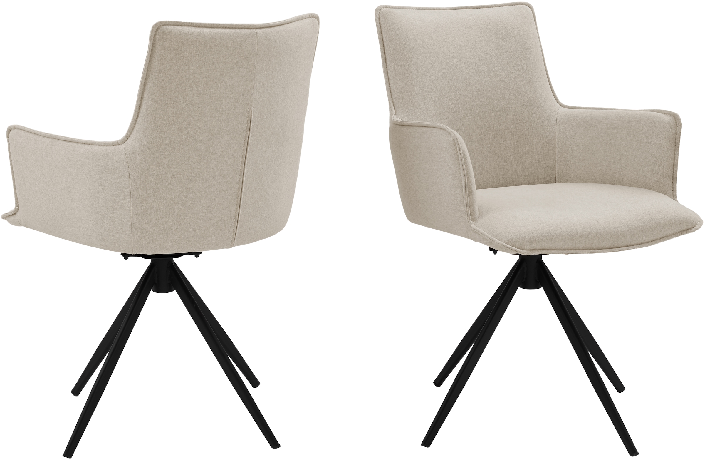 GOODproduct Drehstuhl »Amoreve« (Set) 2 Stk.Strukturstoff,  Metallgestell, 360 Grad Drehfunktion