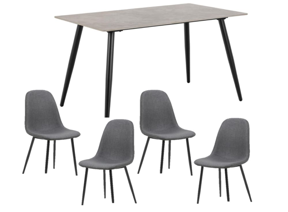 ACTONA GROUP Set de salle à manger »Essgruppe, Speisetisch mit Stühlen« Ensemble complet, 1 table + 4 chaises, 5 cuis tlg.