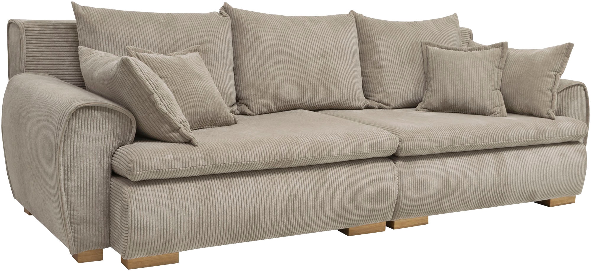 Home affaire Big-Sofa »Katja, B: 275 cm« Mega-Sofa mit 4 Zierkissen
