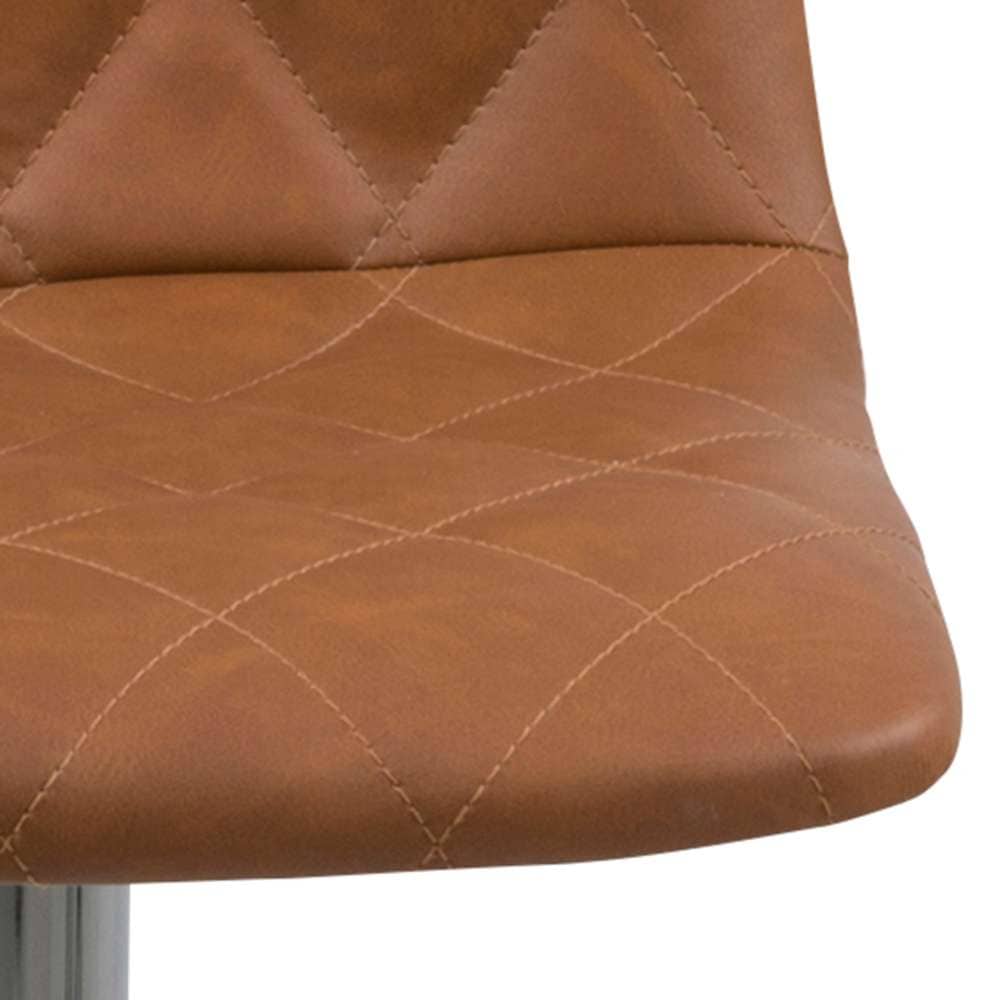 ACTONA GROUP Tabouret de bar »Emu« tabouret de bar, aspect cuir PU, brun, pied trompette, hauteur d’assise: 61-82 cm