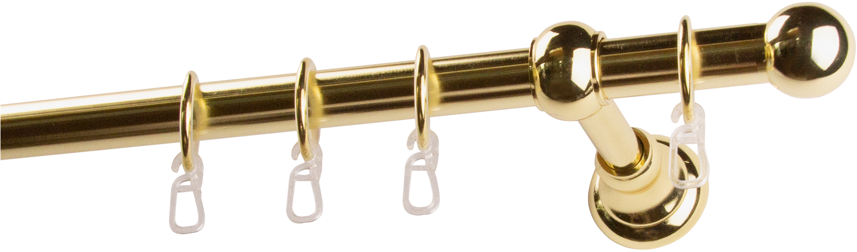 GARESA Gardinenstange »ANDREA« Ø 20 mm 1 läufig-läufig Wunschmasslänge Vorhanggarnitur, verlängerbar, Endknopf Kugel kurz, mit Ringen