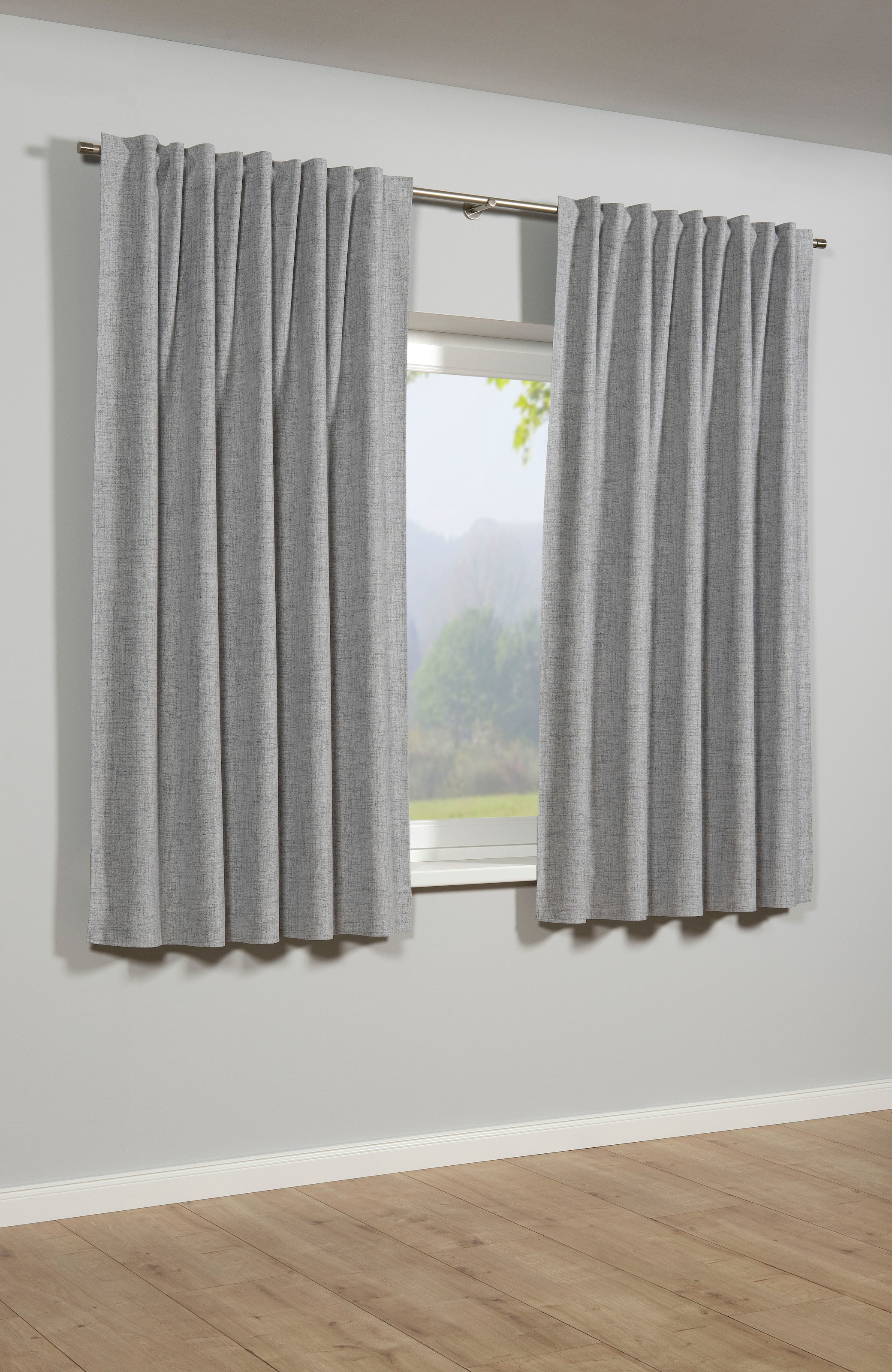 Sehlbach Rideau »Schal Blackout Struktur« Boucles 1 cuis tlg. mit Gardinenband und verdeckten Schlaufen