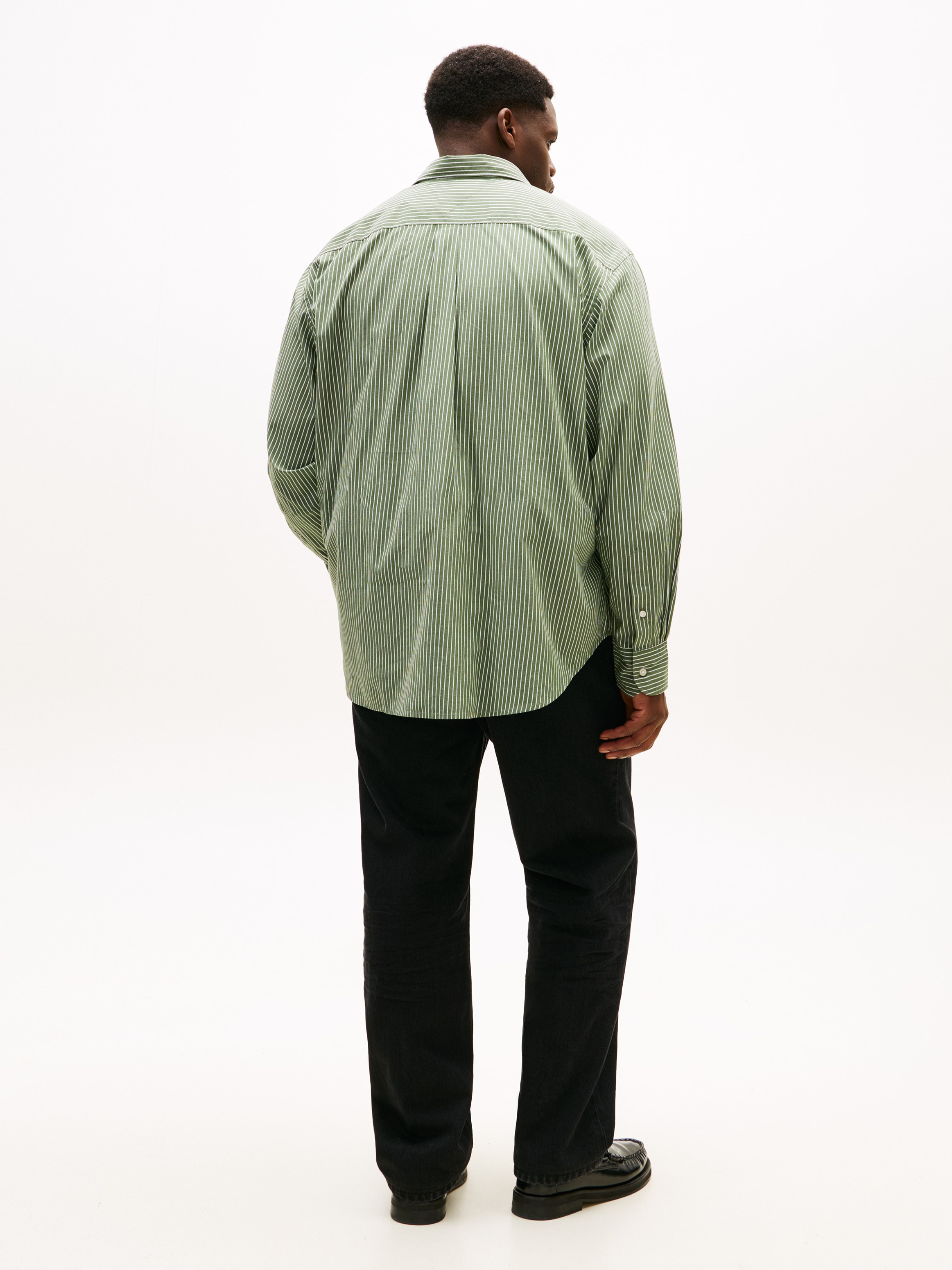 Tommy Hilfiger Big & Tall Langarmhemd »BT - CORE HAIRLINE POPLIN« Grosse Grössen, regular fit, Button-down-Kragen