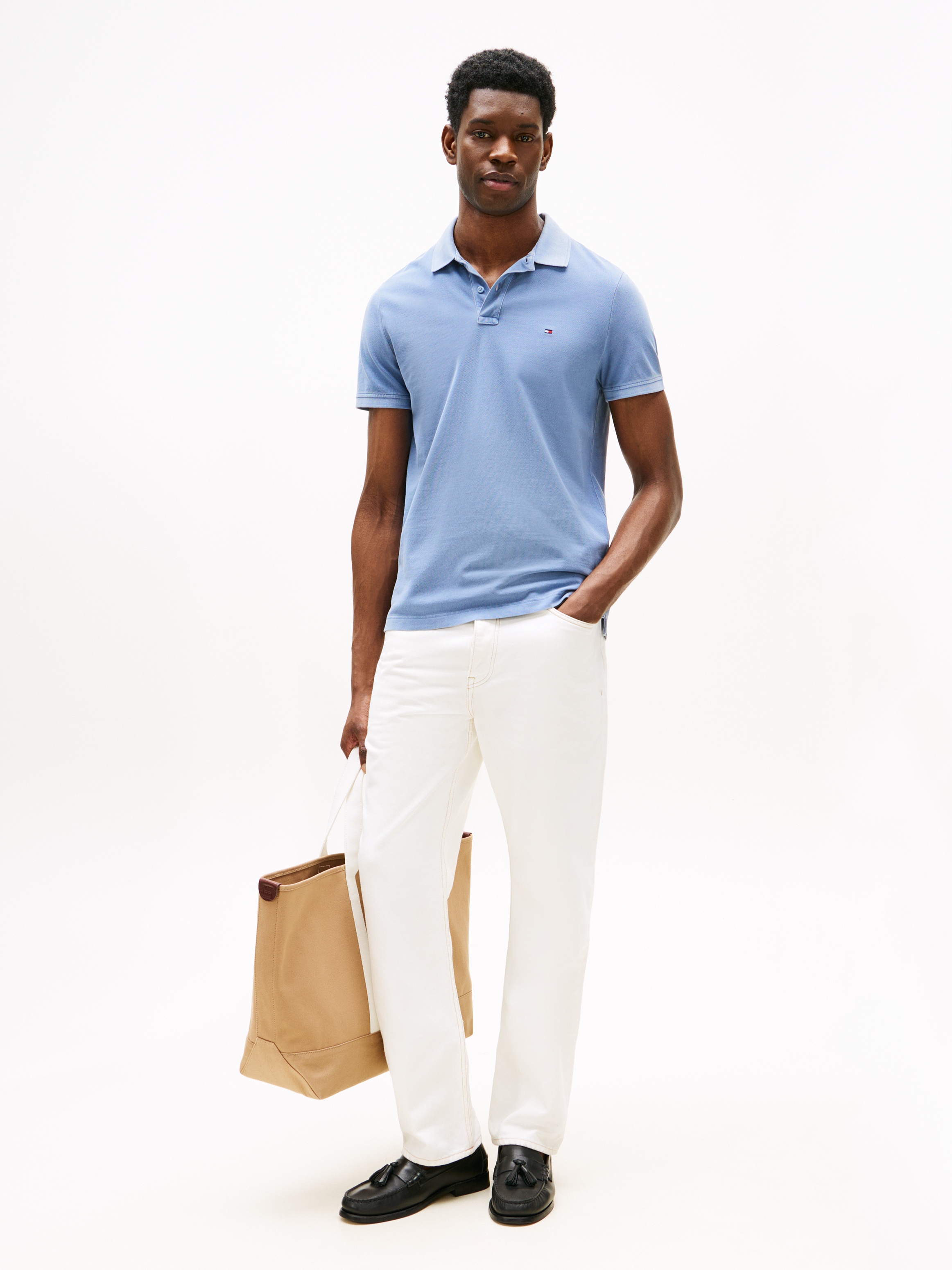 Tommy Hilfiger Poloshirt »GARMENT DYE REG POLO« leicht gewaschene Optik